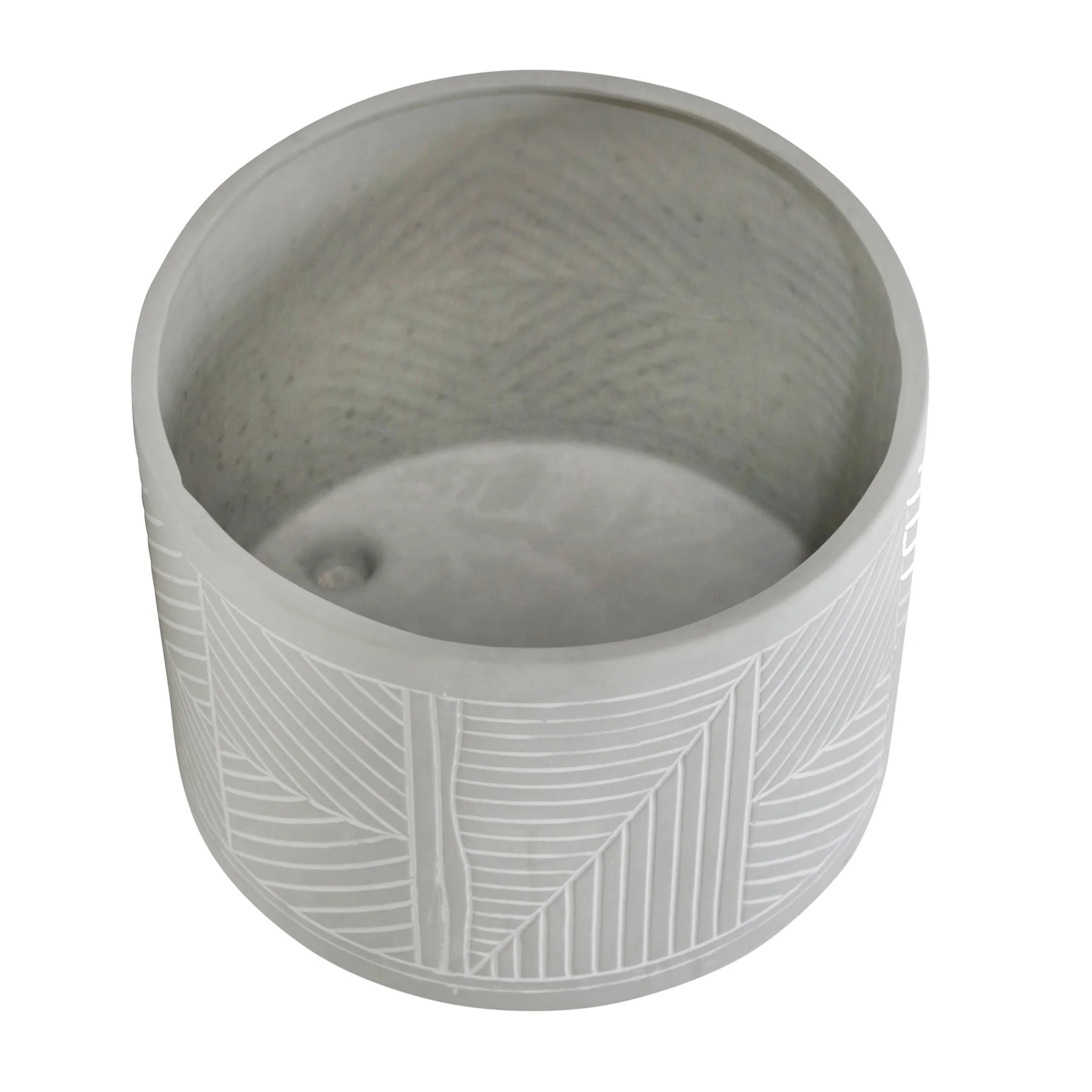 S/2 Ceramic Diamond Footed Planter 10/12", Gray - Image 4