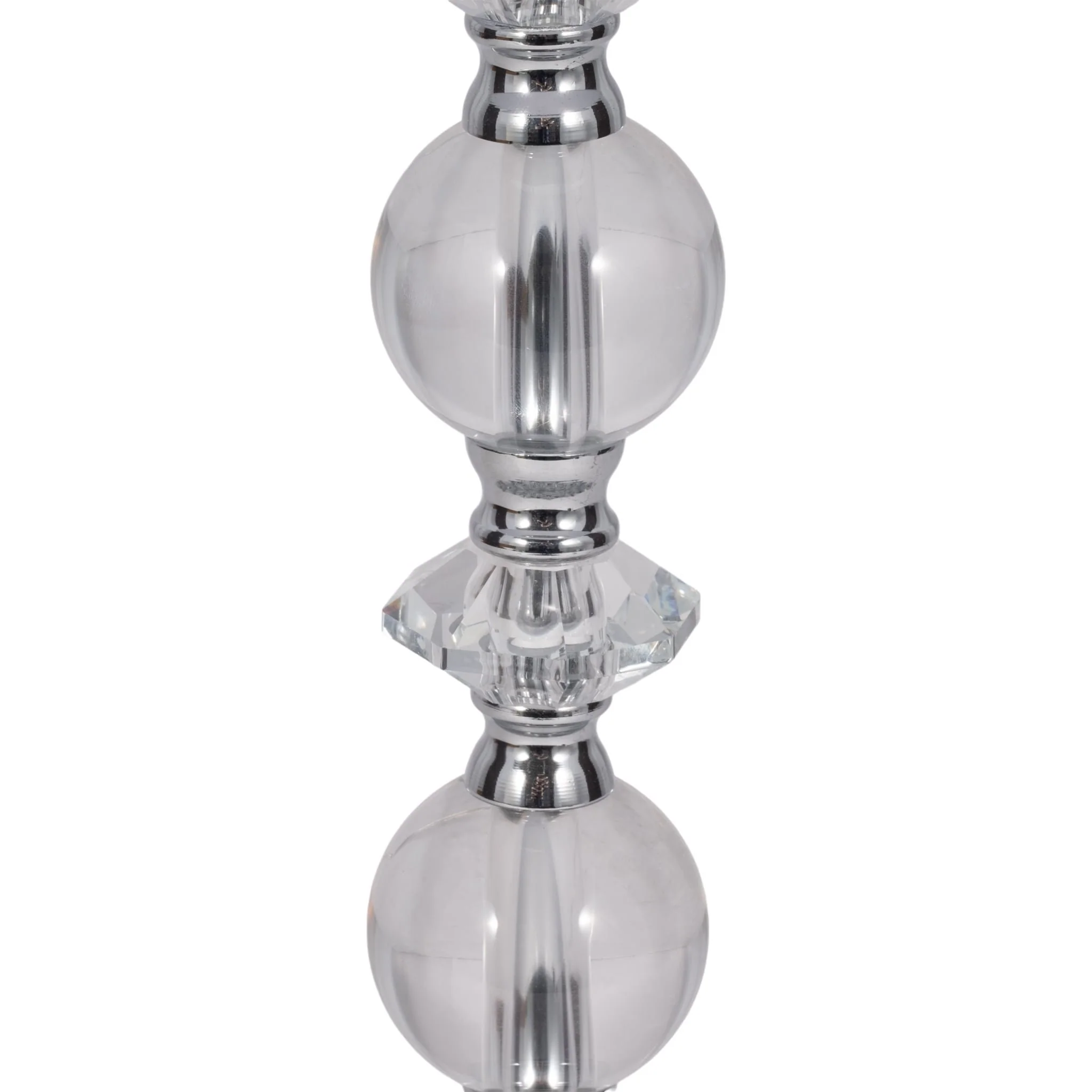 S/2 Crystal 26" Table Lamp, Silver - Image 4
