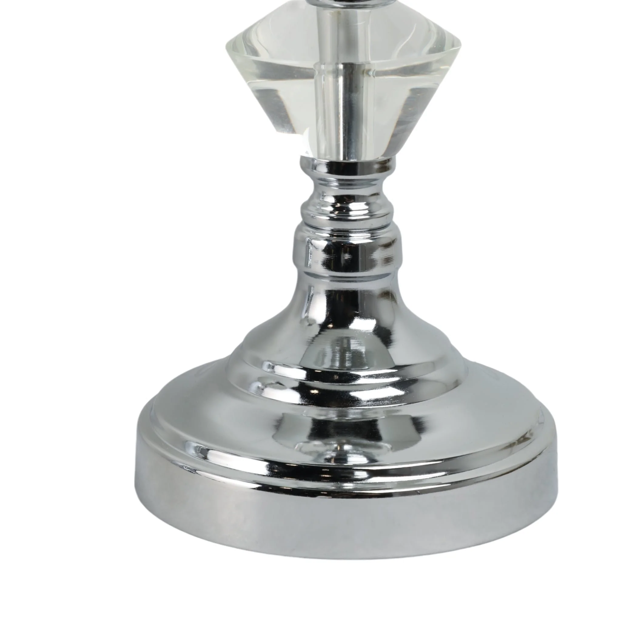 S/2, Crystal 26" Table Lamps, Silver - Image 5
