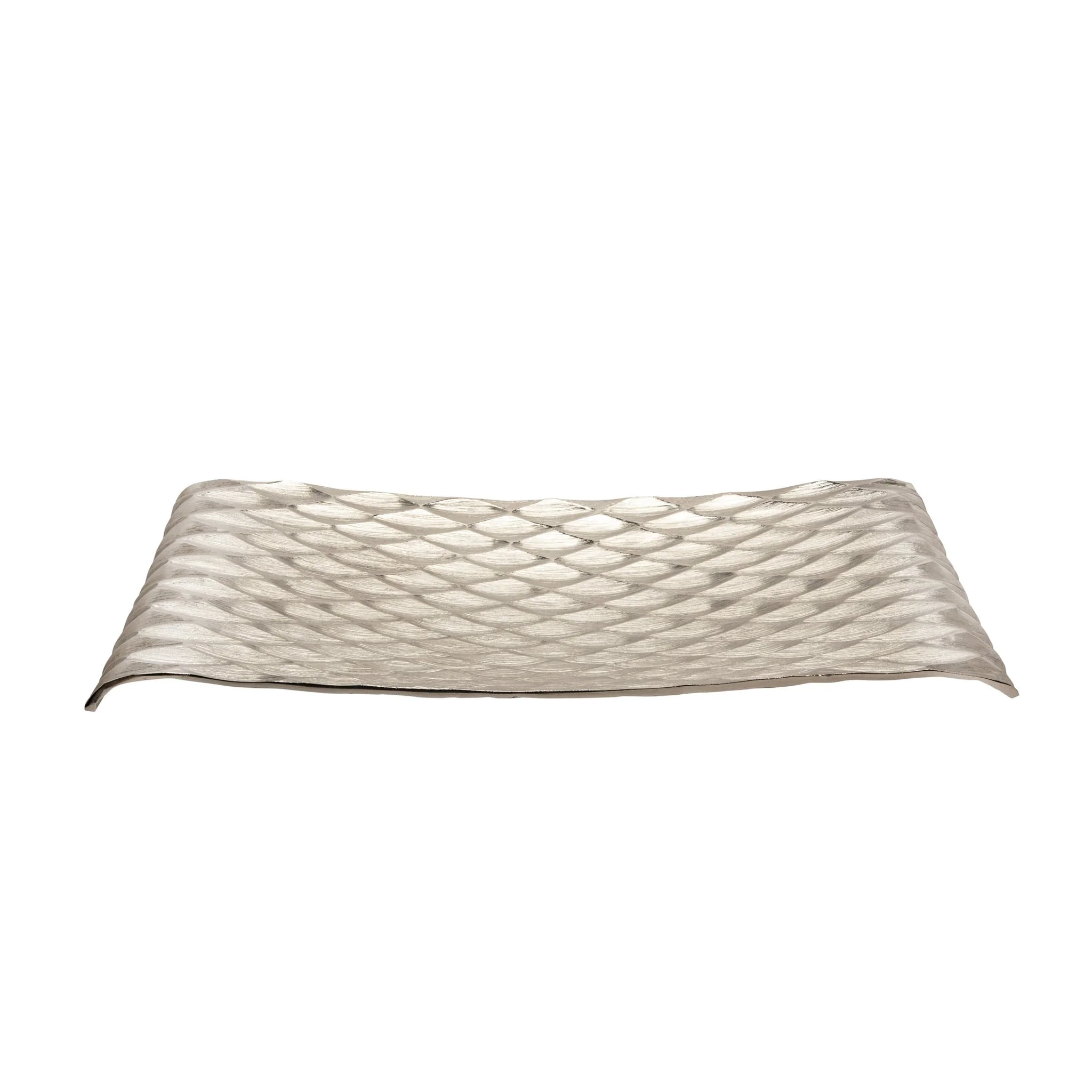 S/2 Decorative Hammered Metal Tray, Gold/silver - Image 3