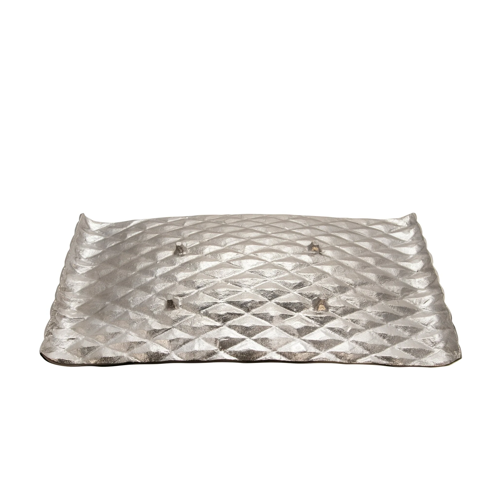 S/2 Decorative Hammered Metal Tray, Gold/silver - Image 7
