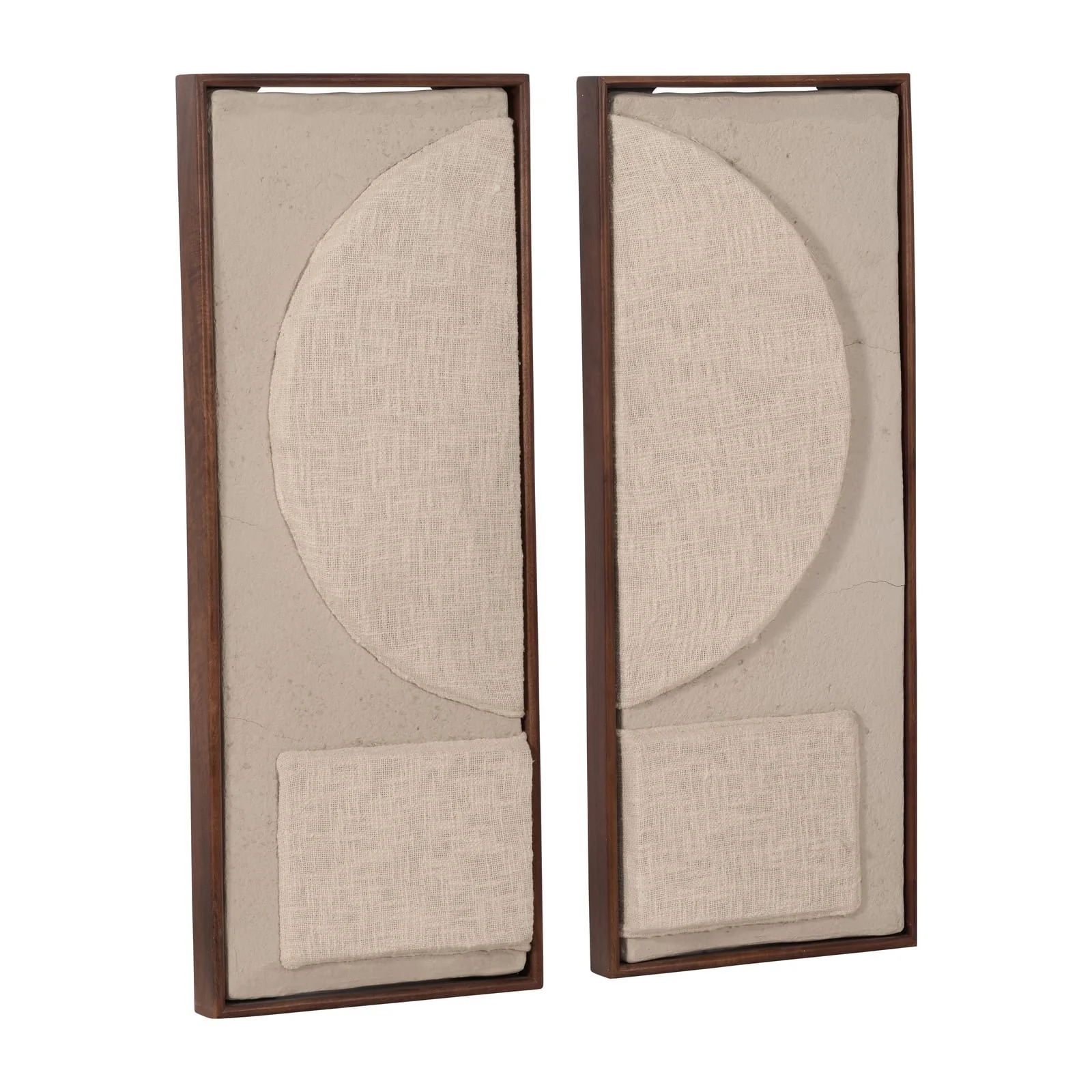 S/2 Ecomix Fabric Wall Decor, Cream - Image 2