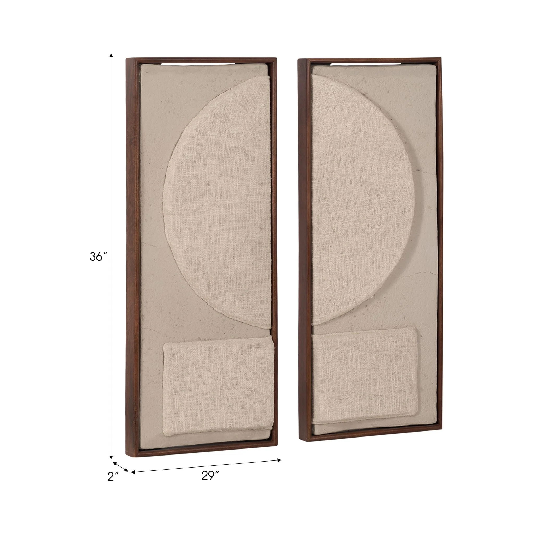 S/2 Ecomix Fabric Wall Decor, Cream - Image 8