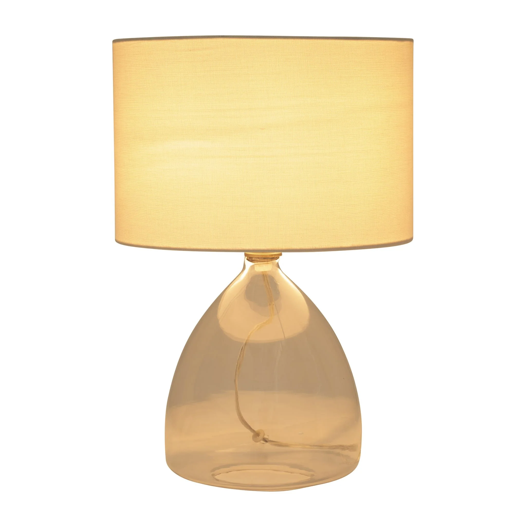 S/2 Glass 18" Table Lamp, Clear - Image 2