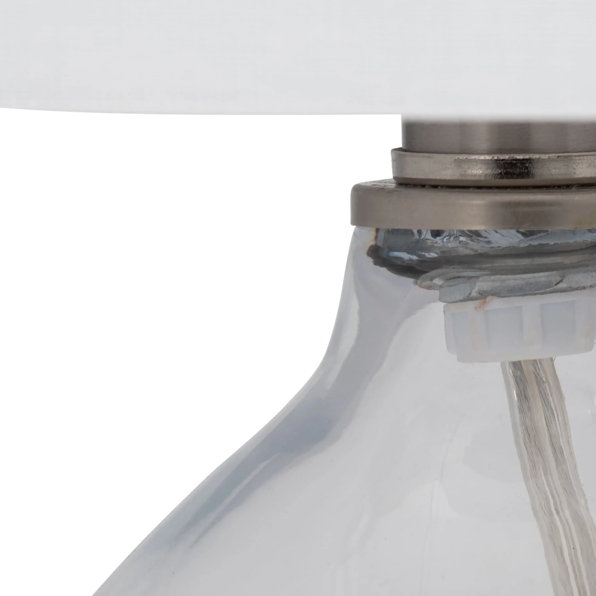S/2 Glass 18" Table Lamp, Clear - Image 3