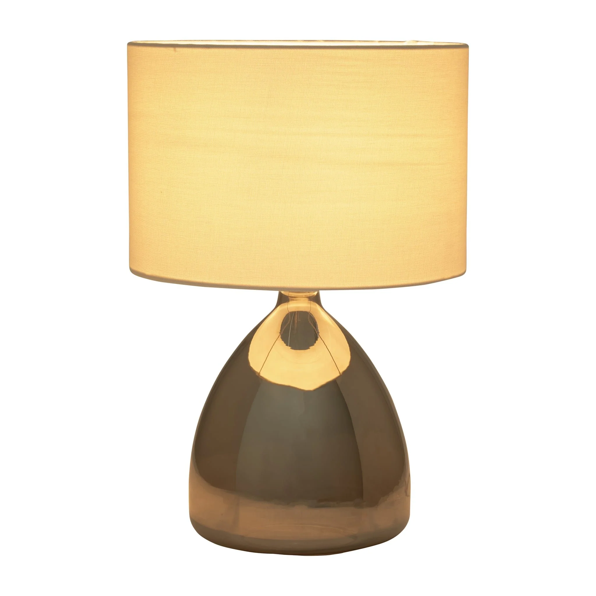 S/2 Glass 18" Table Lamp, Smoke - Image 2