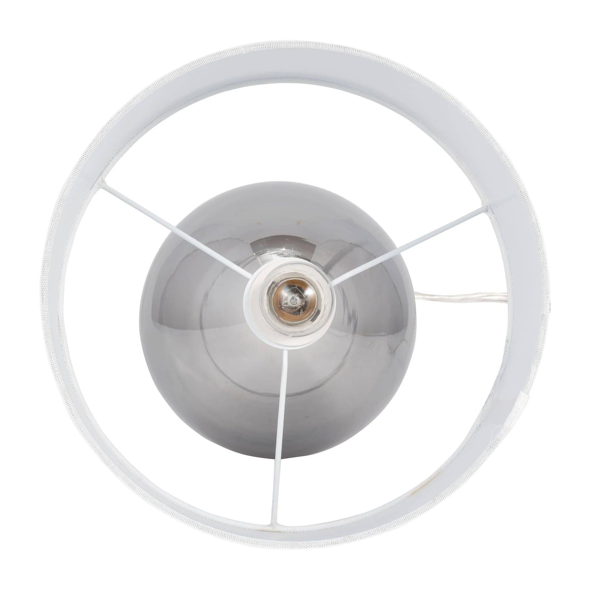 S/2 Glass 18" Table Lamp, Smoke - Image 4