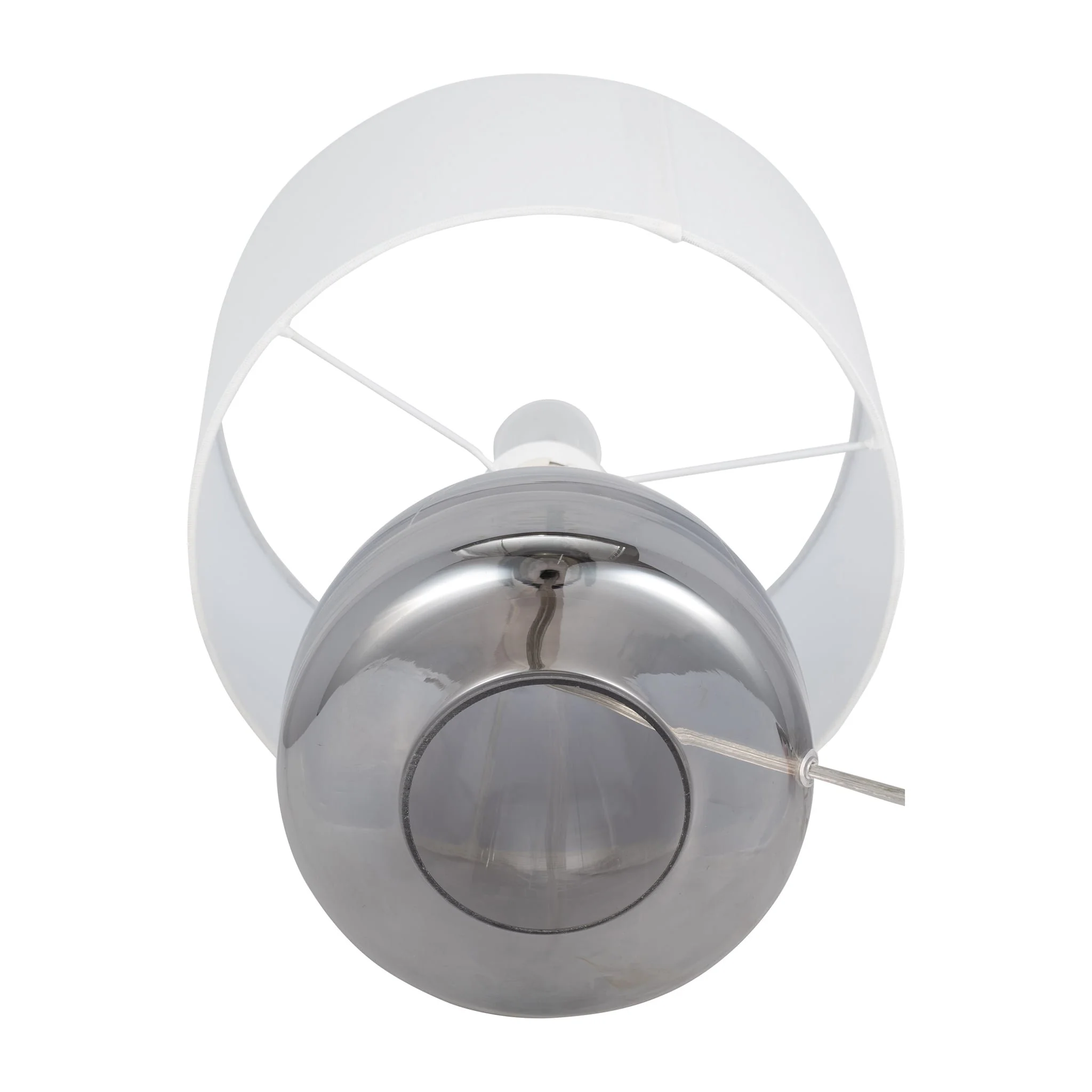 S/2 Glass 18" Table Lamp, Smoke - Image 5