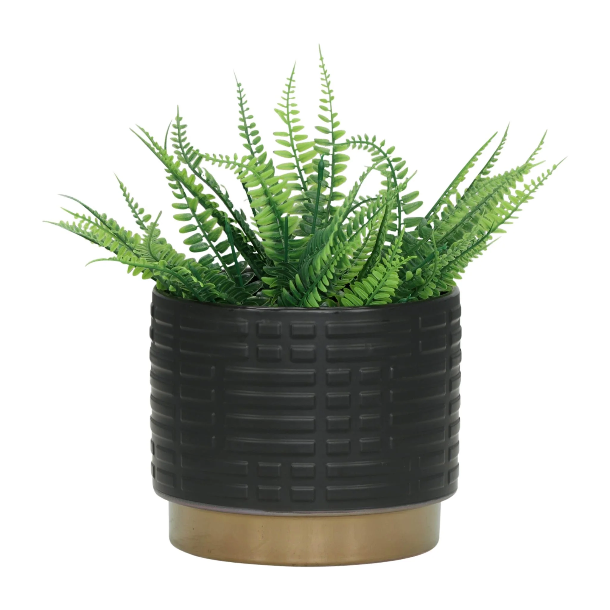 S/2 Maze Metallic Planters  6/8", Black - Image 3