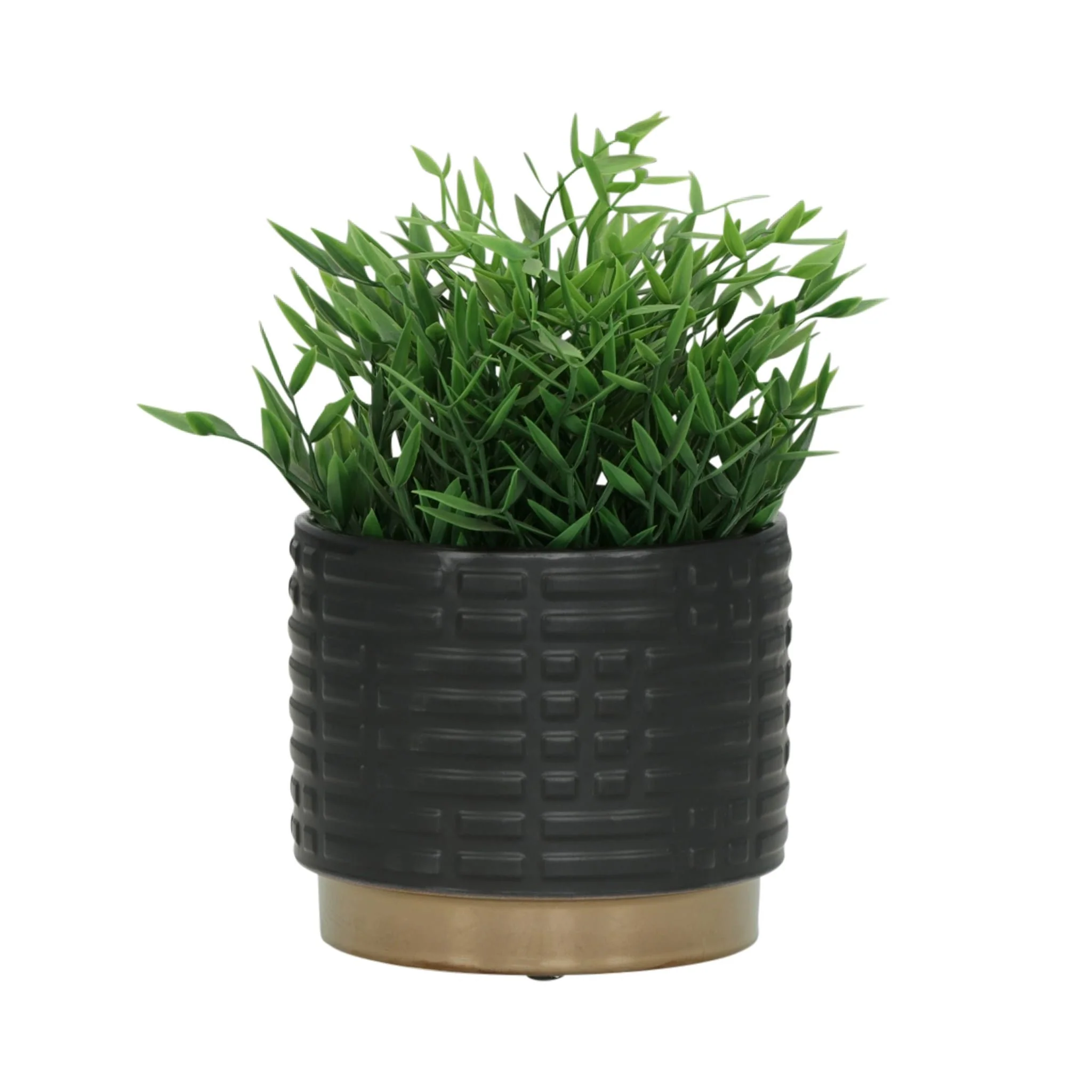 S/2 Maze Metallic Planters  6/8", Black - Image 4