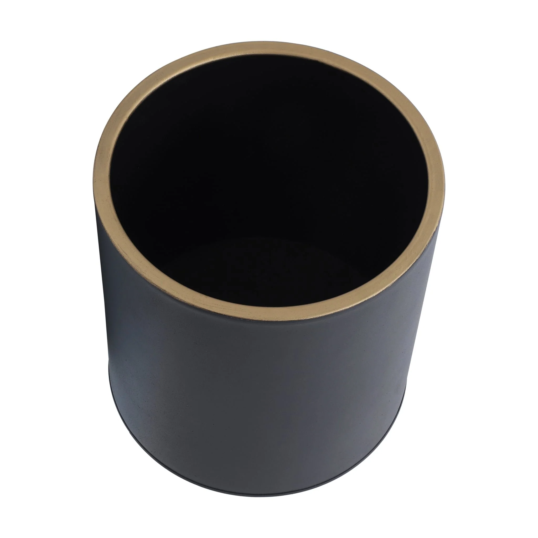 S/2 Planter On Metal Stand, Black/gld - Image 5