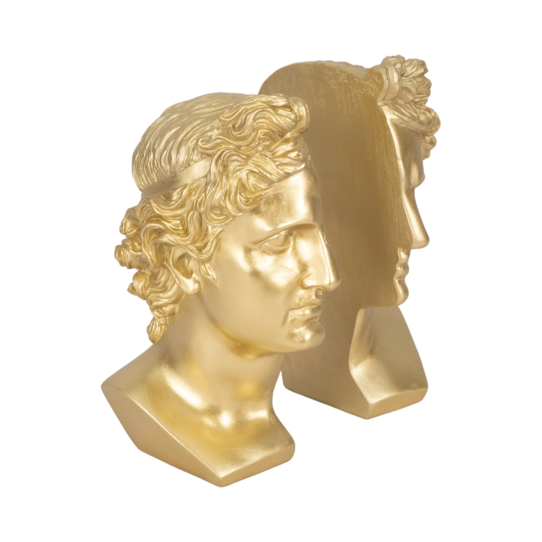 S/2 Resin, 9" Greek Goddess Bookends, Gold - Image 3