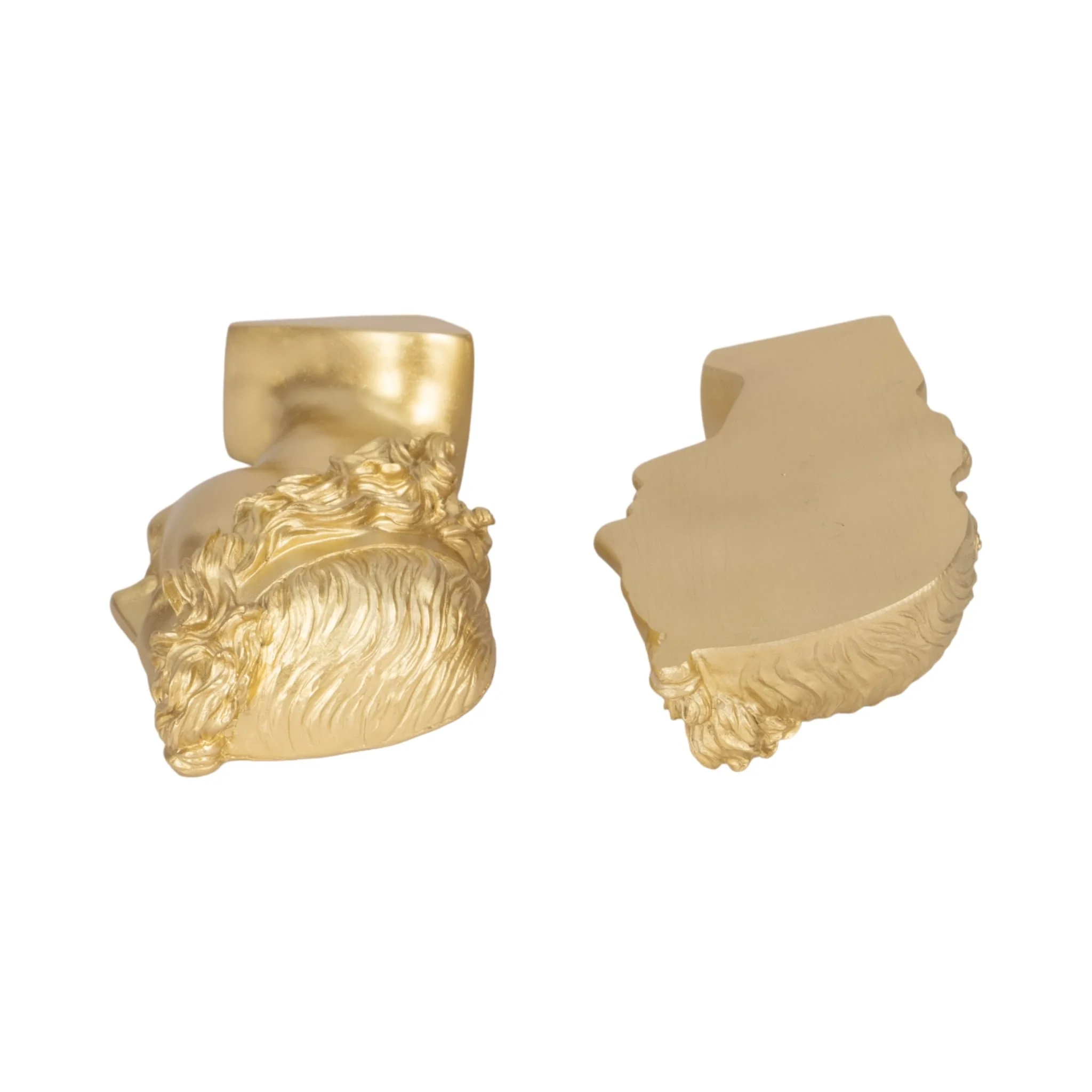 S/2 Resin, 9" Greek Goddess Bookends, Gold - Image 7