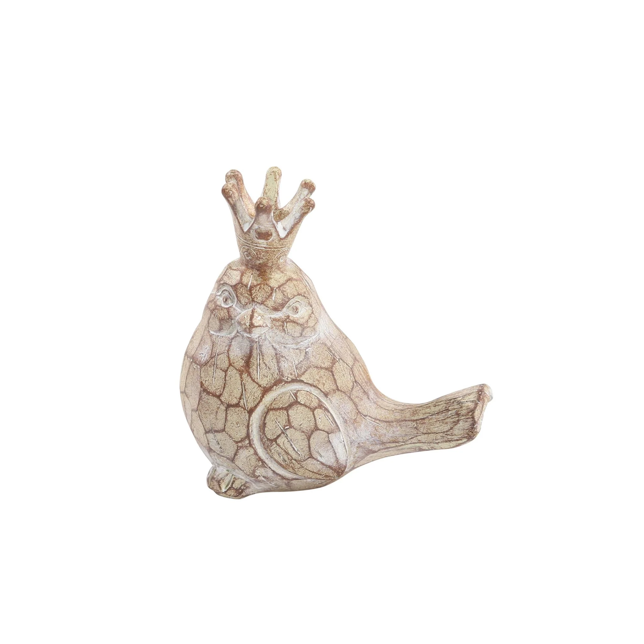 S/2 Resin Birds W/crowns, Brown - Image 6