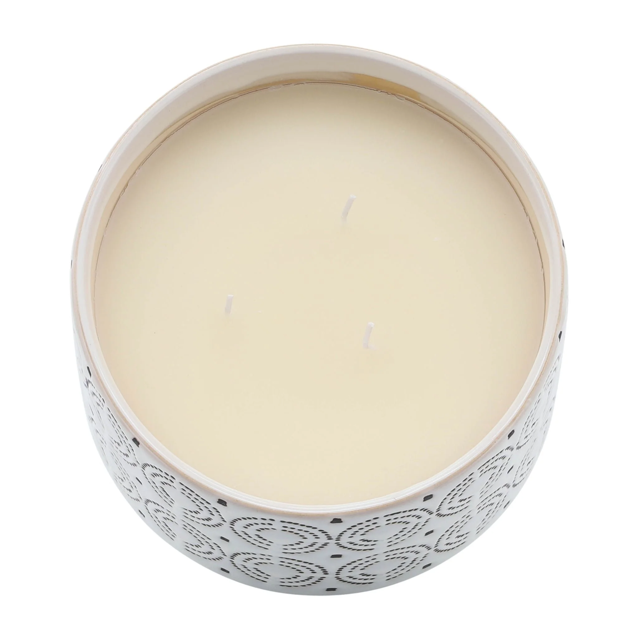 S/2 Swirls Citronella Candle, 7" Gray/white 27oz - Image 4