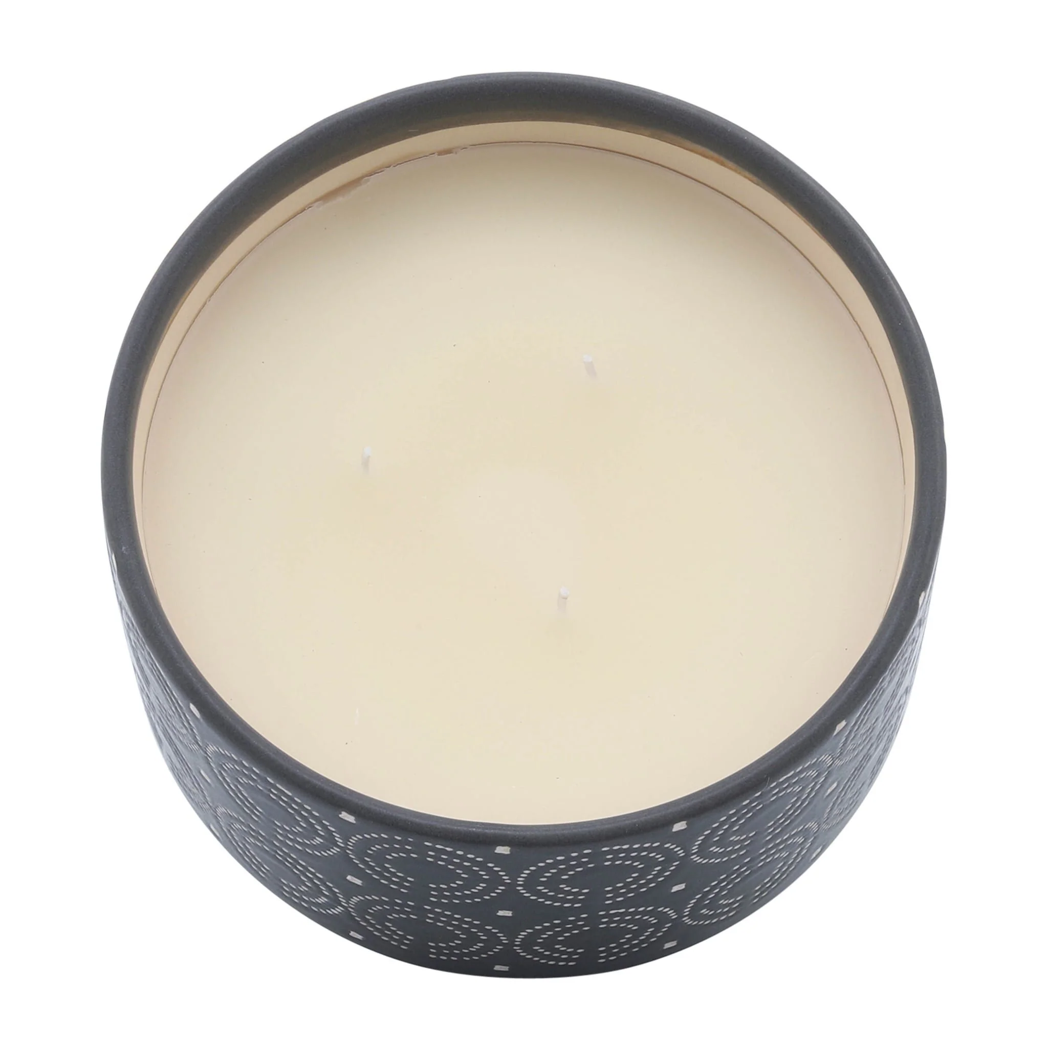 S/2 Swirls Citronella Candle, 7" Gray/white 27oz - Image 5