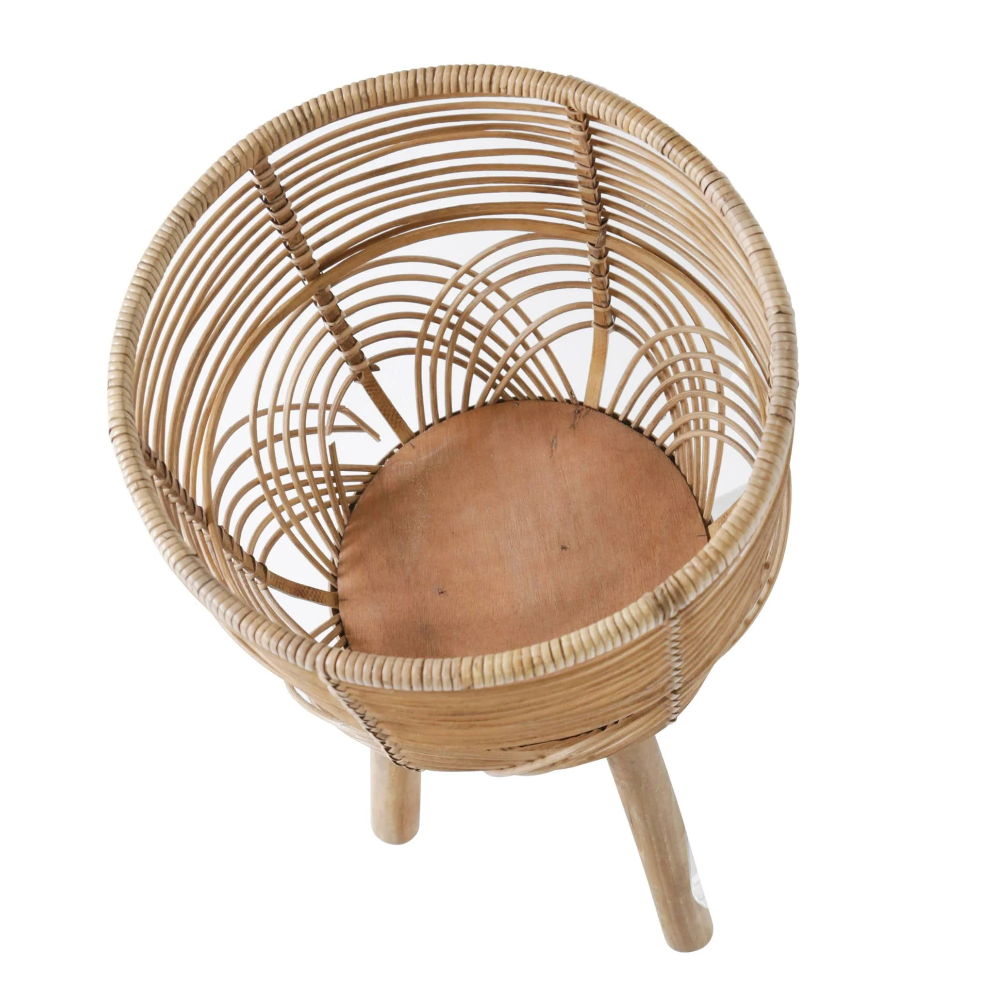S/2 Wicker Planters 10/12", Natural - Image 4