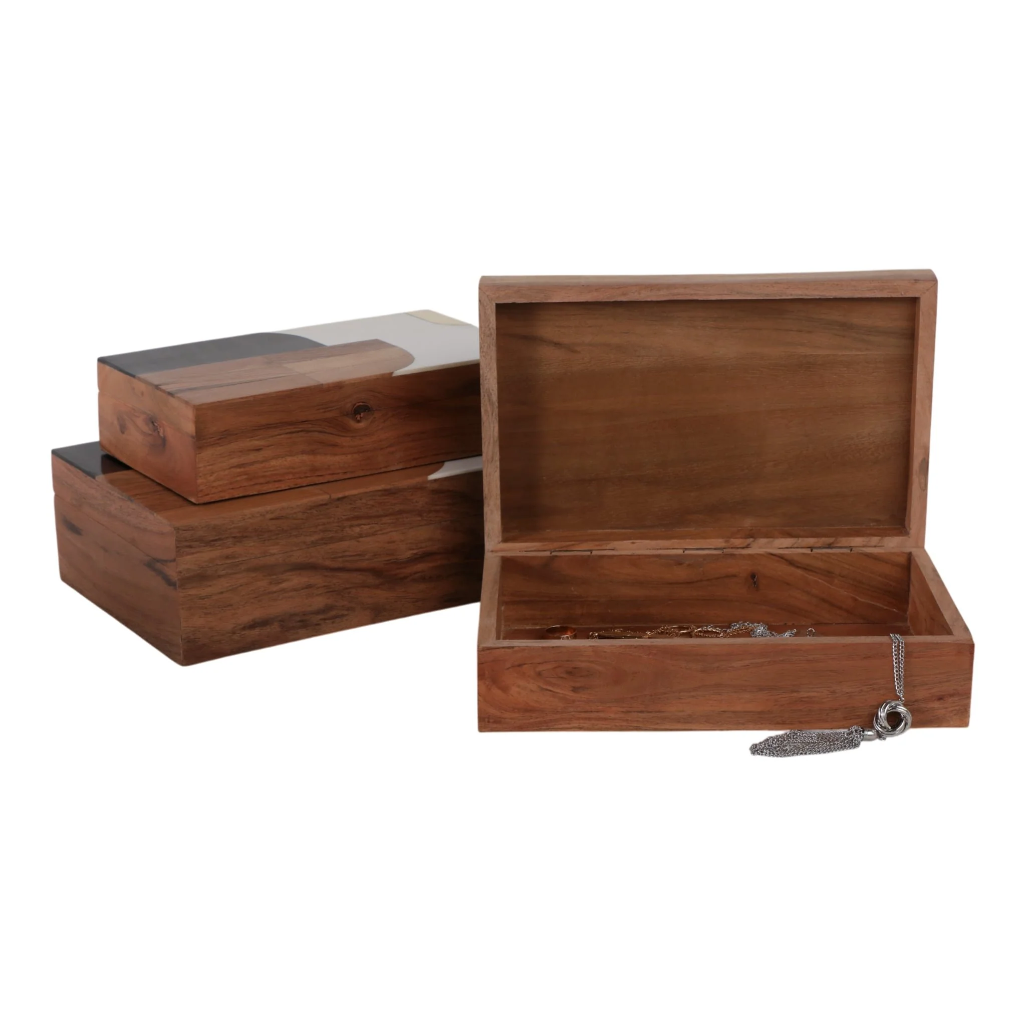 S/3 10/11/12" Mid-century Boxes, Multi - Image 2