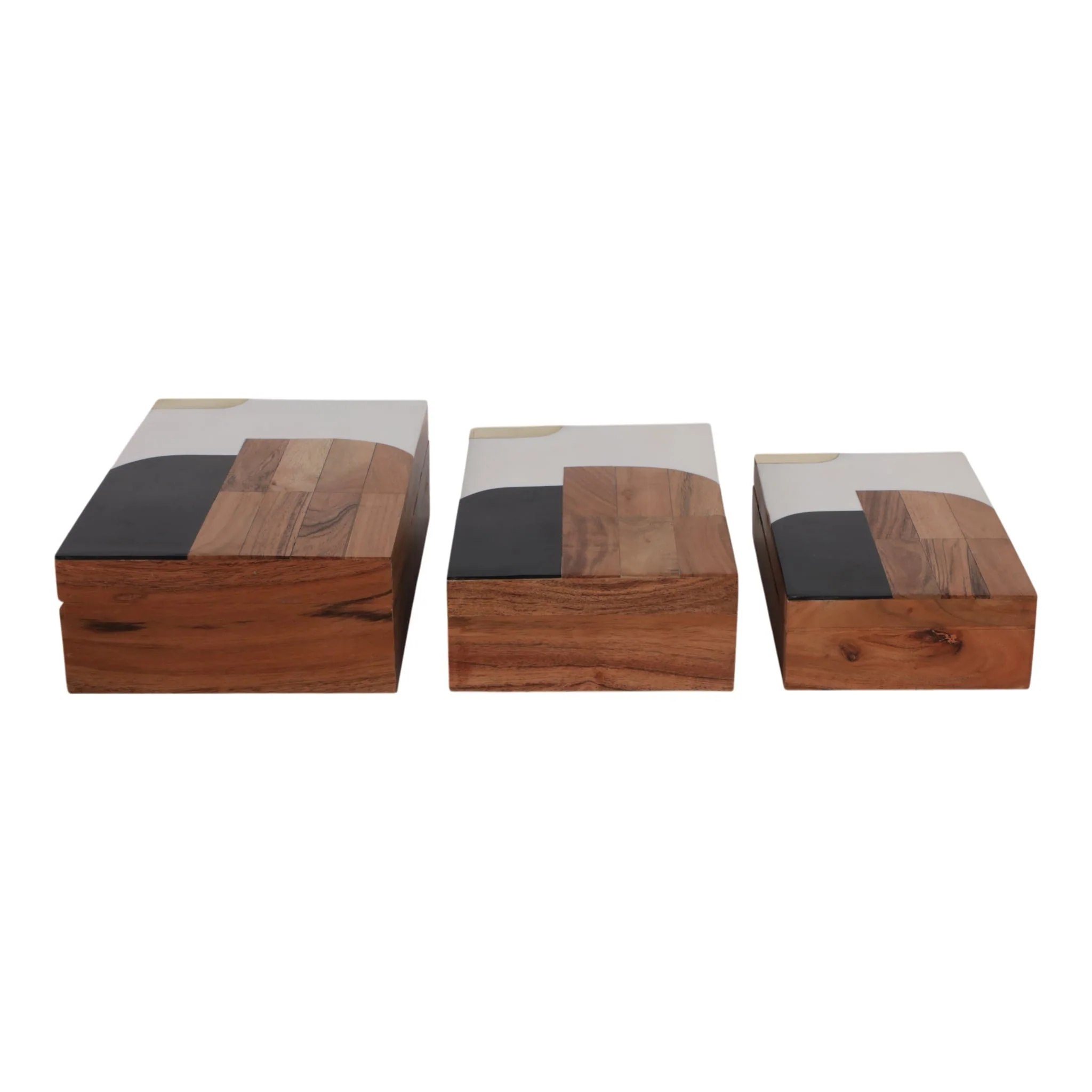 S/3 10/11/12" Mid-century Boxes, Multi - Image 3