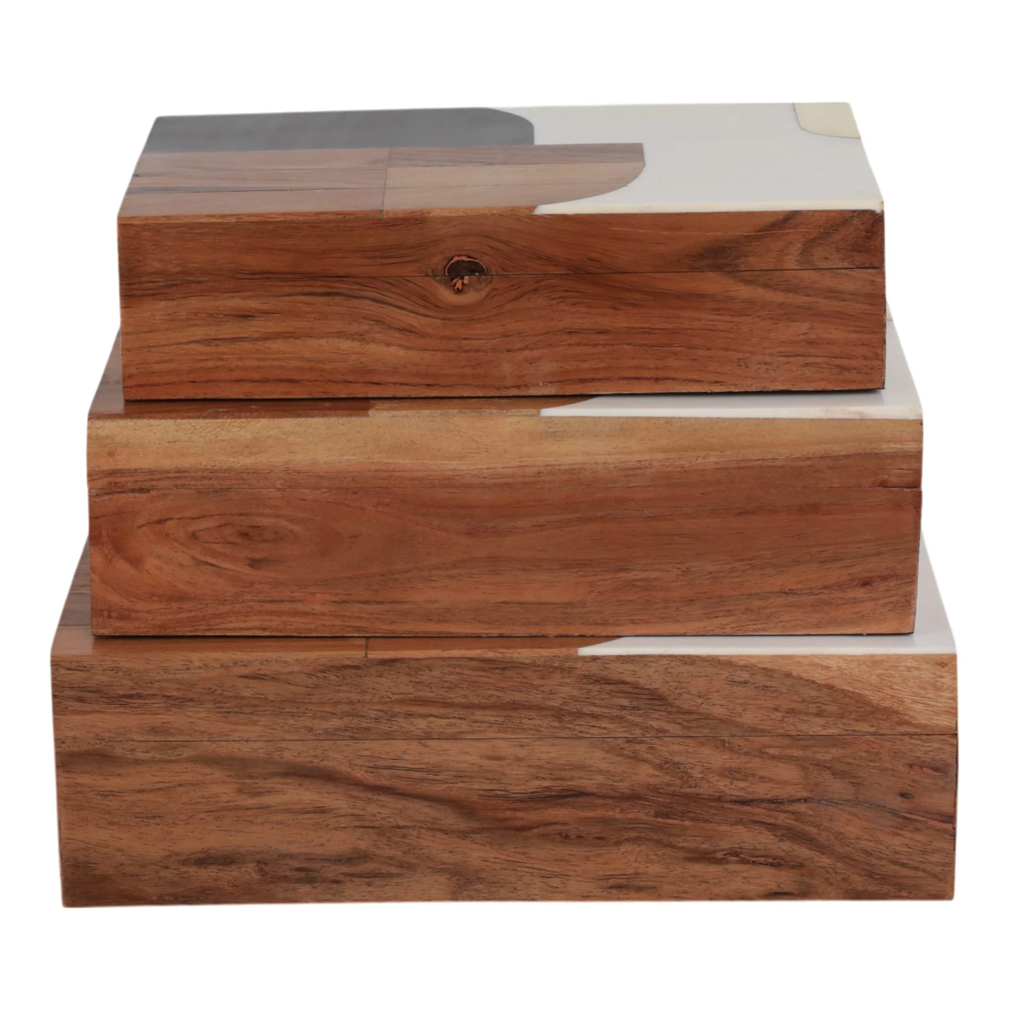 S/3 10/11/12" Mid-century Boxes, Multi - Image 5