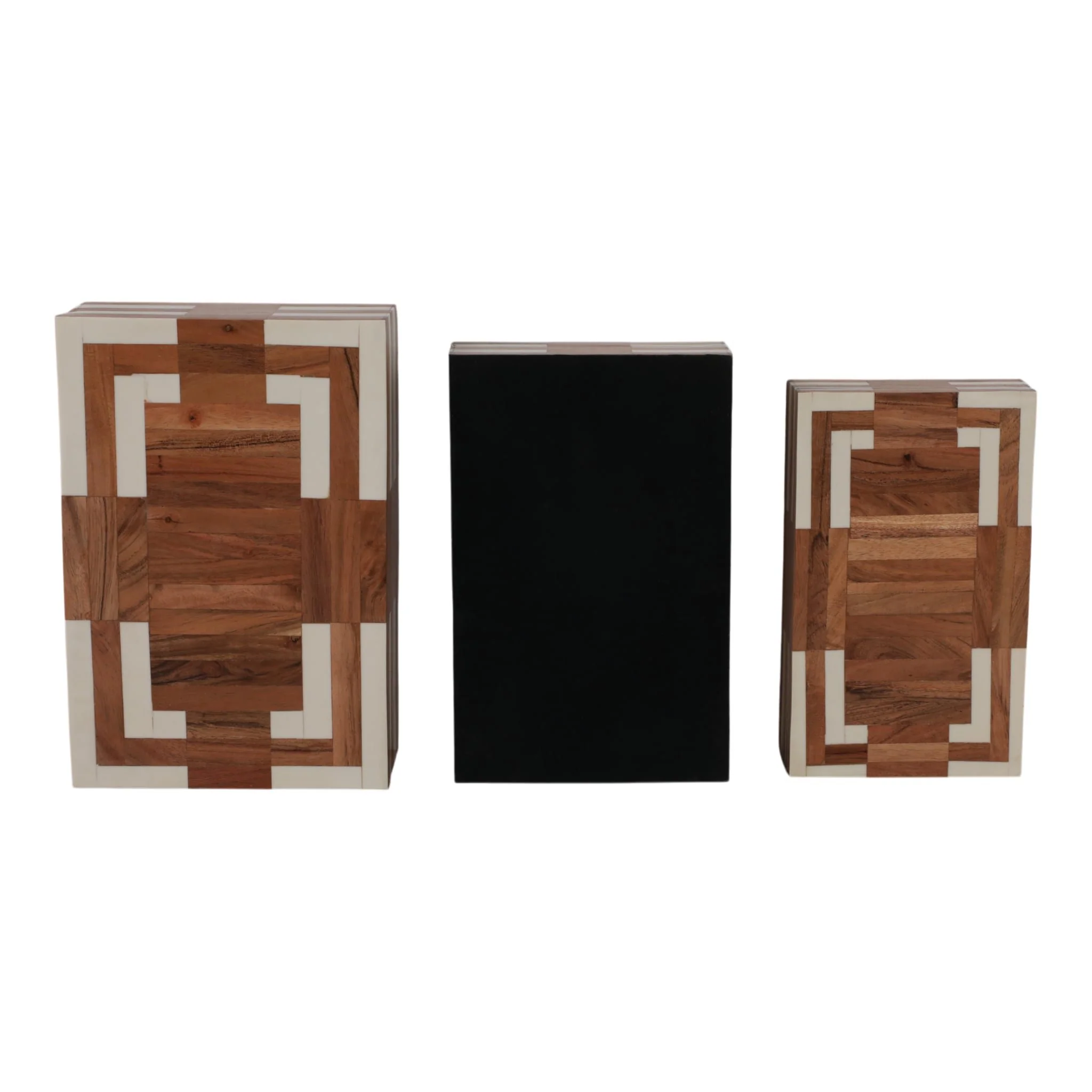 S/3 10/11/12" Wood Inlay Boxes, Natural/ivory - Image 8