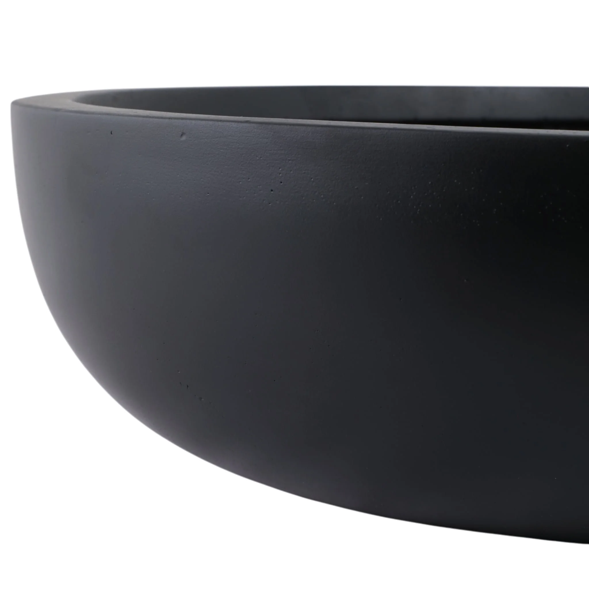 S/3 13/17/21" Low Bowl Planters, Black - Image 4