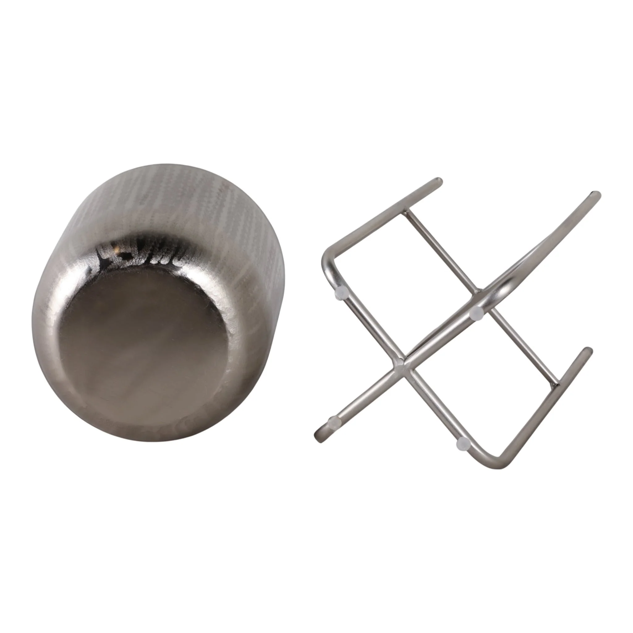 S/3 15/20/27" Etched Metal Planter On Stand, Silve - Image 8