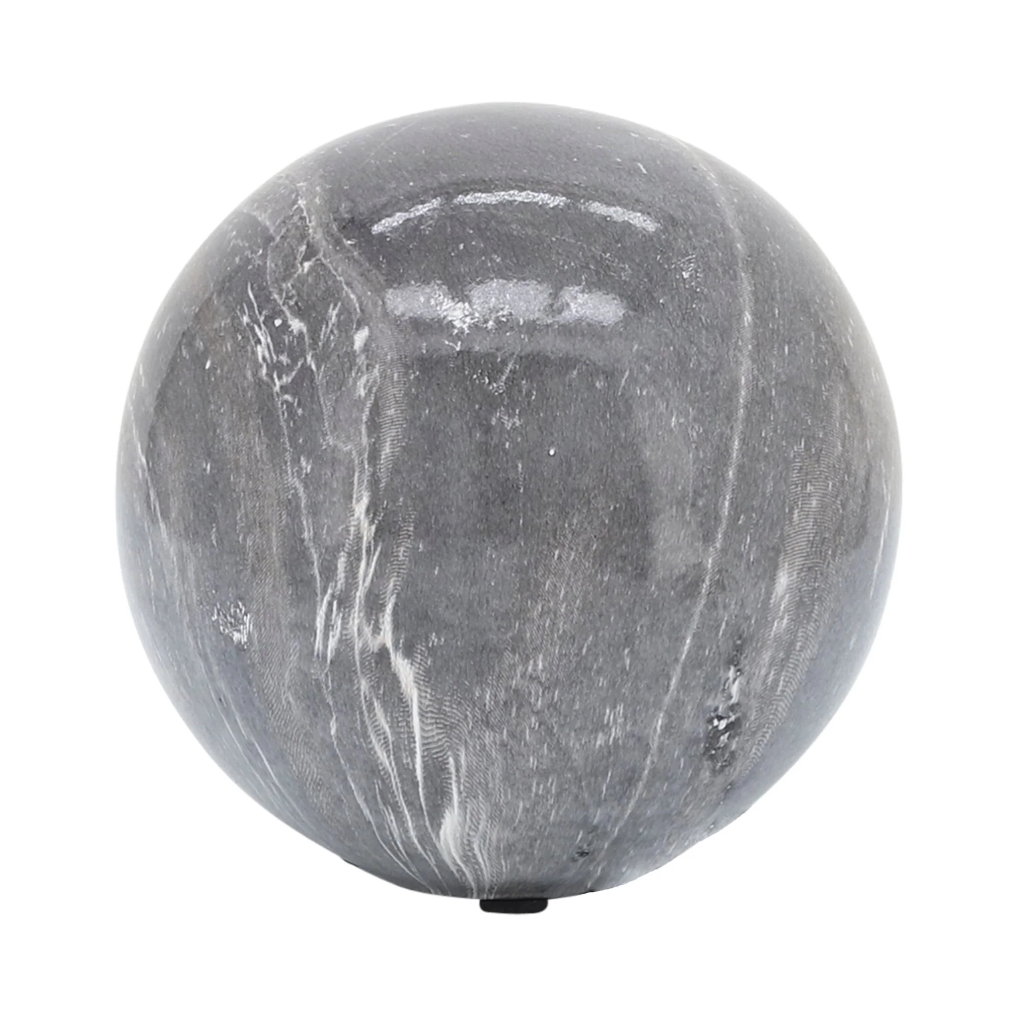 S/3 4/5/6" Marble Look Orbs, Black/wht - Image 4