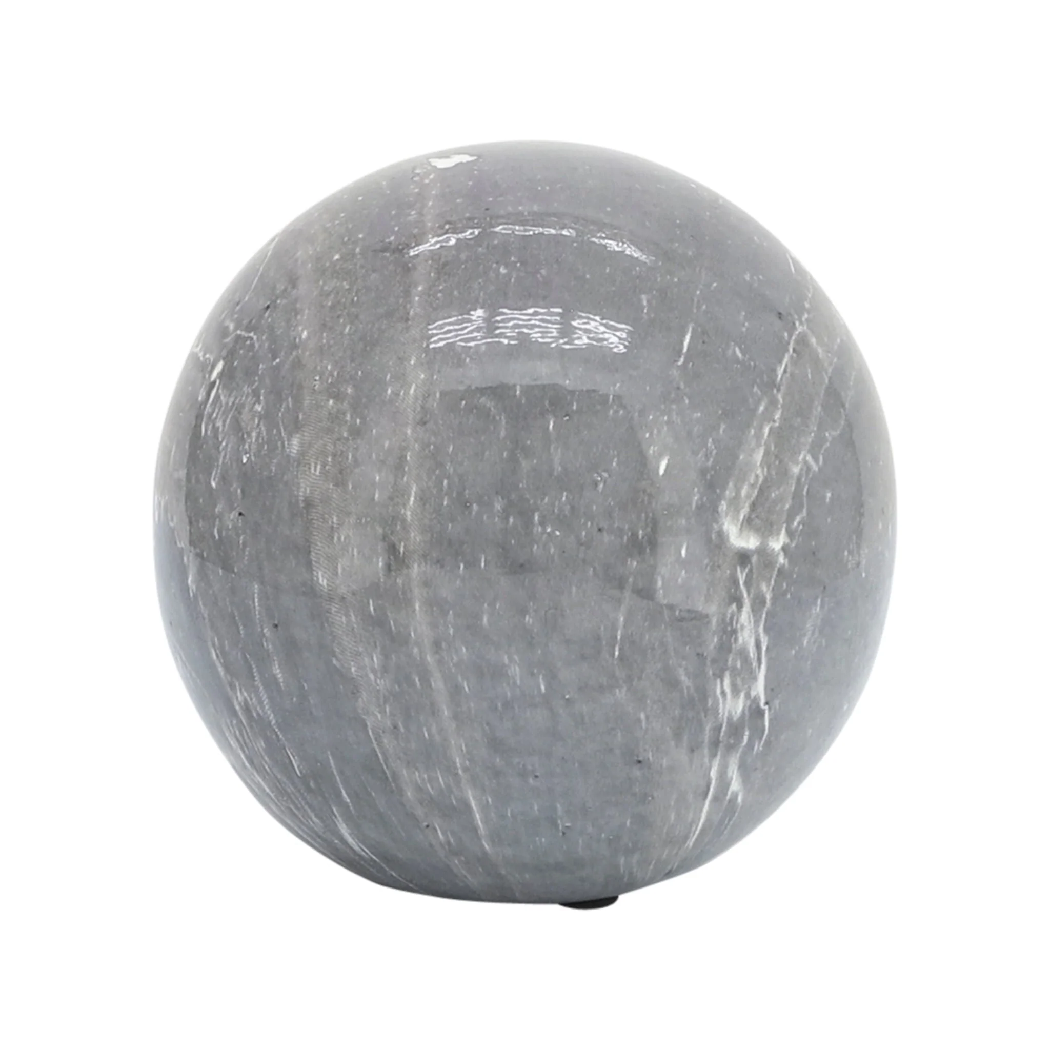 S/3 4/5/6" Marble Look Orbs, Black/wht - Image 5