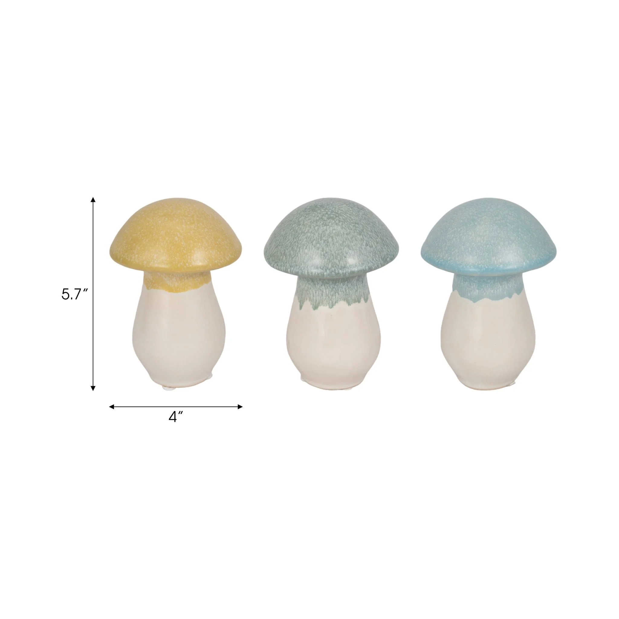 S/3,  5" Colorful Top Mushrooms, Multi - Image 8