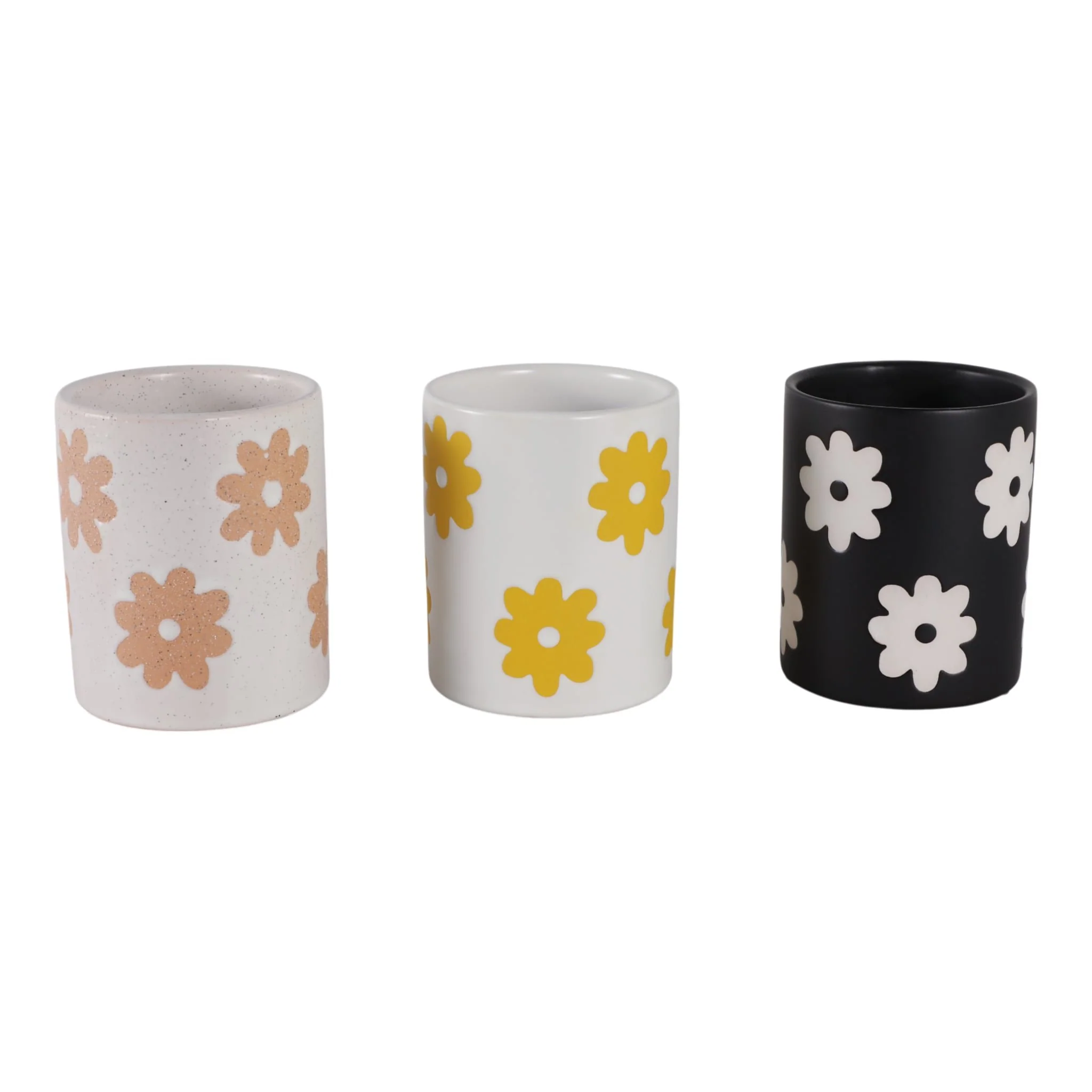 S/3 5" Flower Power Pencil Cups, Multi - Image 4