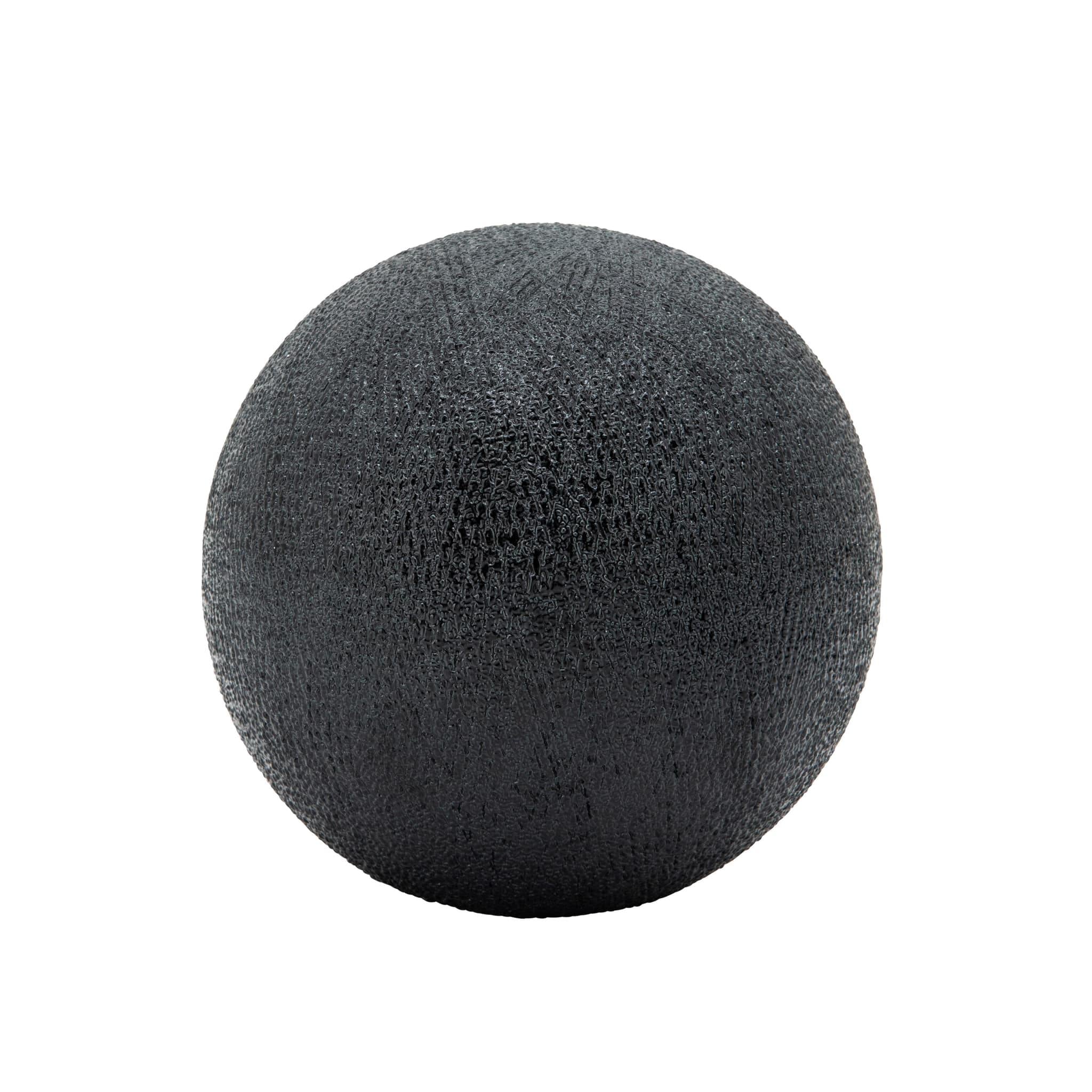 S/3  6/5/4" Beaded Orbs, Black - Image 2