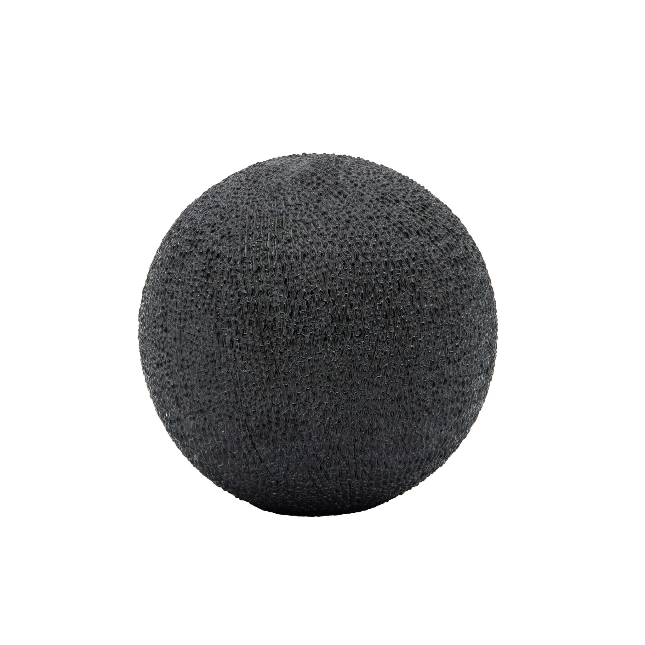 S/3  6/5/4" Beaded Orbs, Black - Image 3