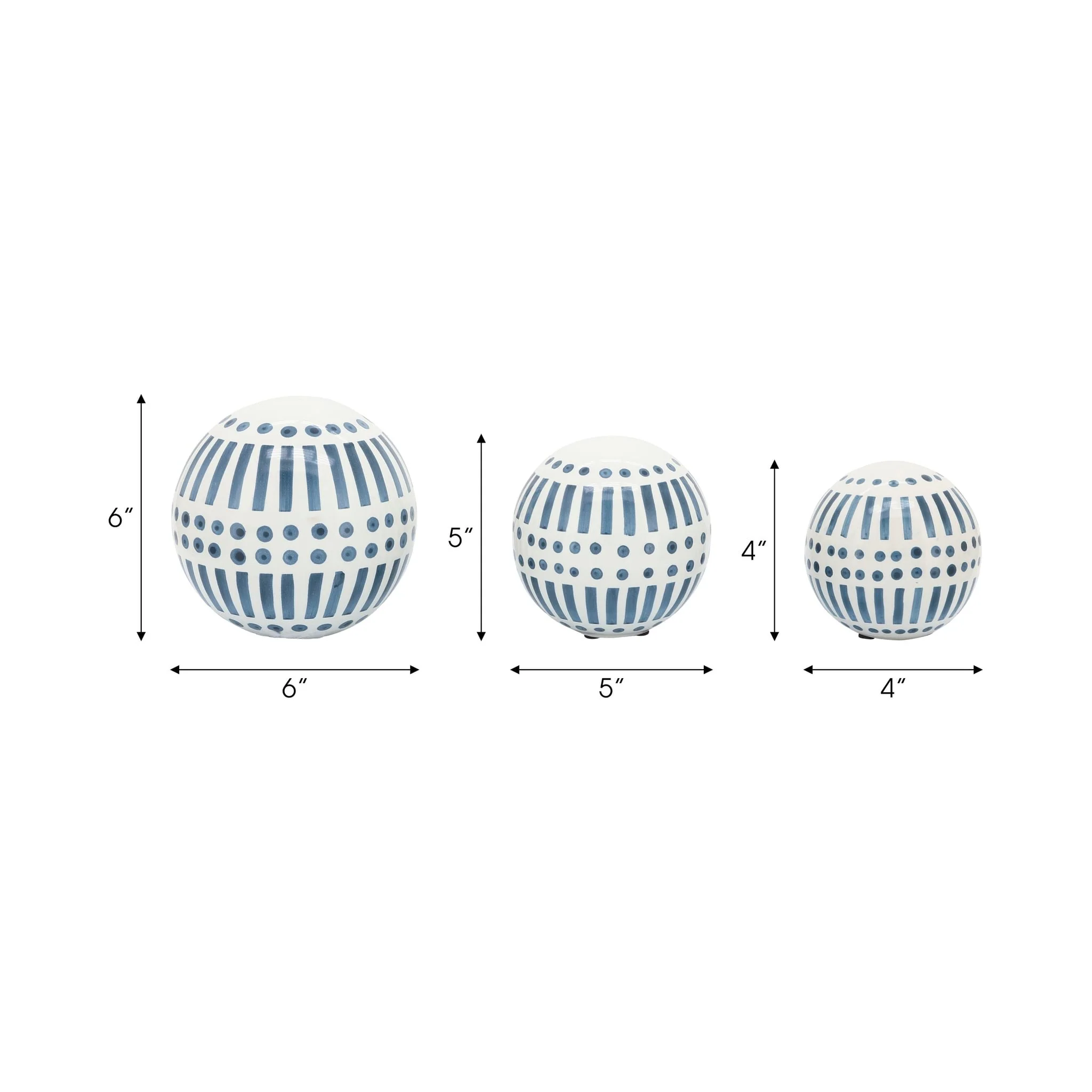 S/3 6/5/4" Orbs, Navy - Image 6