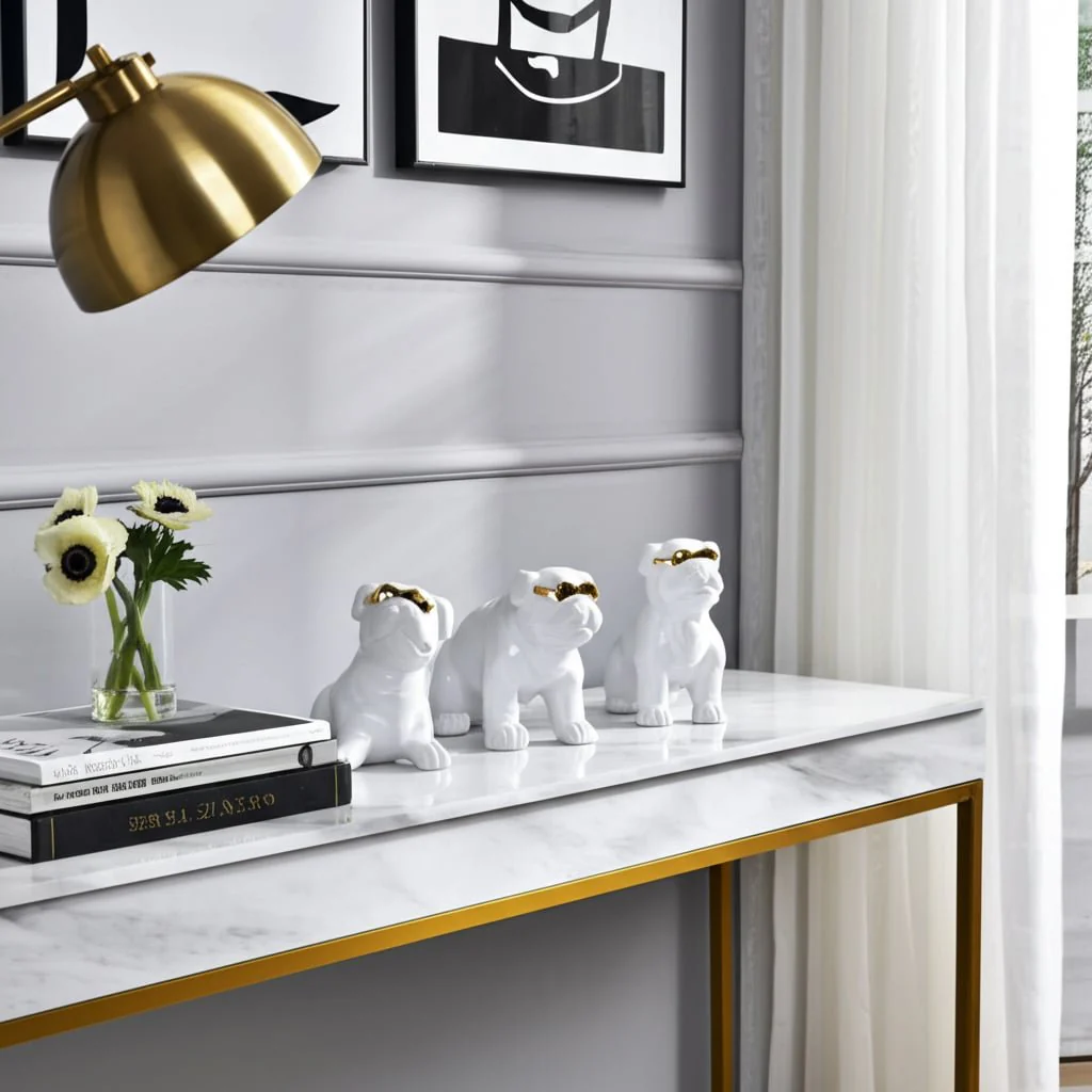 S/3 7" Pugs With Sunglasses, White - Image 10