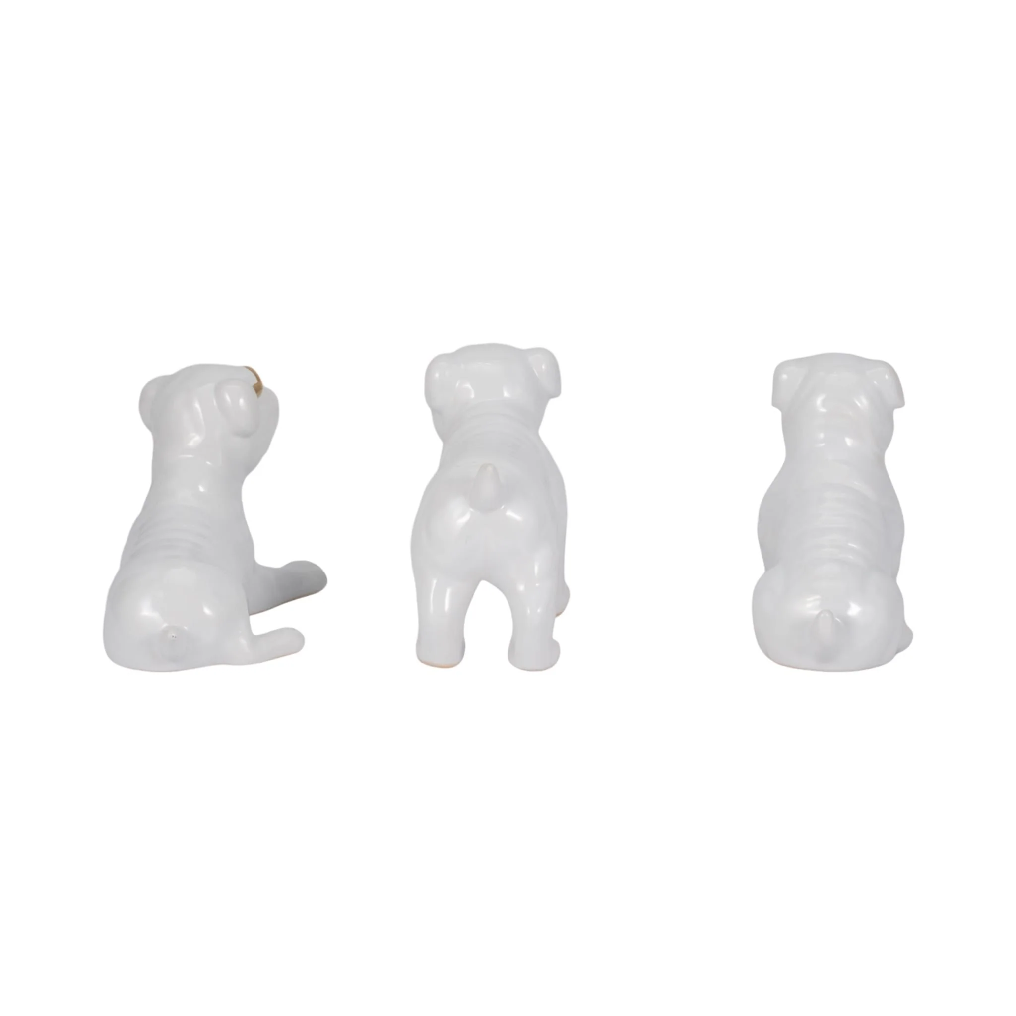 S/3 7" Pugs With Sunglasses, White - Image 4