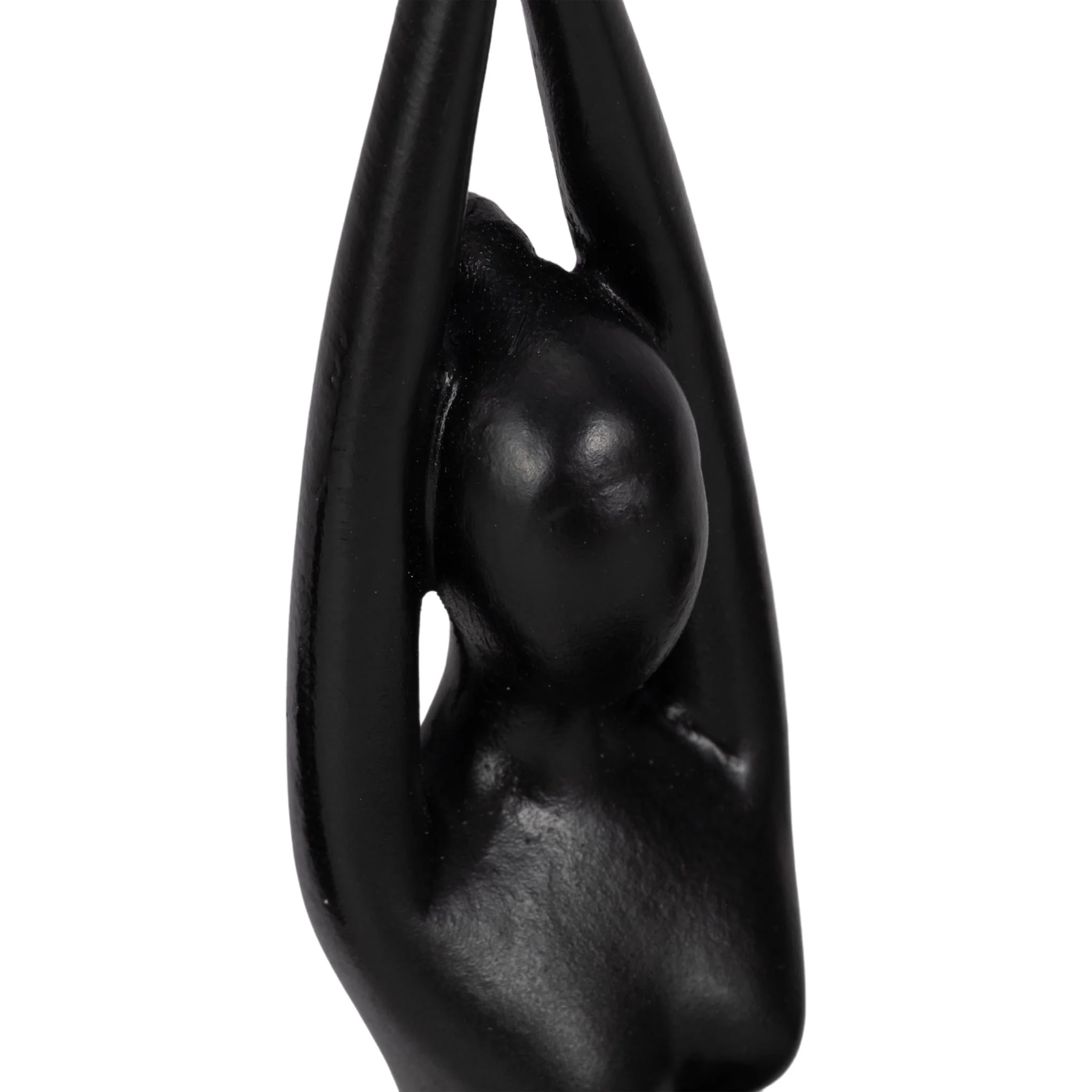 S/3, 7"h Resin Yoga Women Tealight Holder, Bk - Image 6