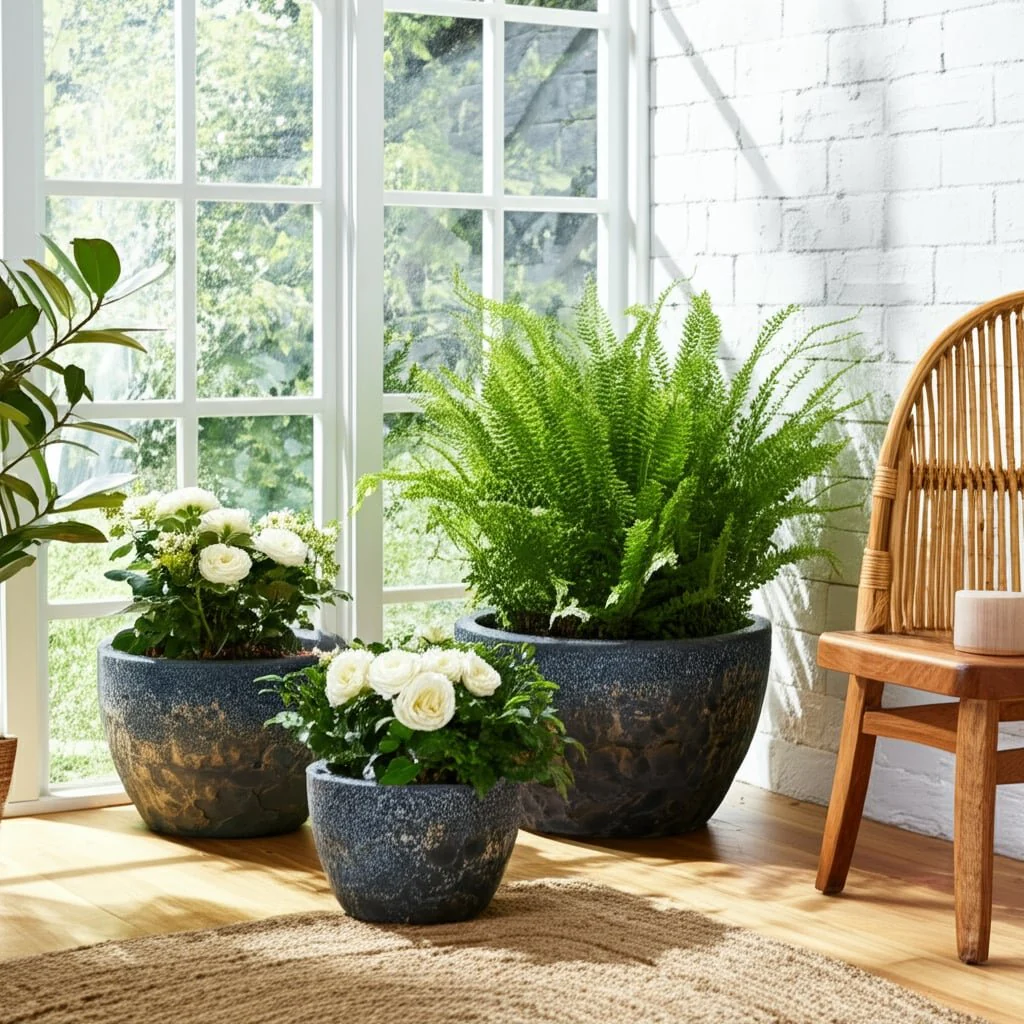 S/3 8/11/15" Lava Planters, Blue - Image 11