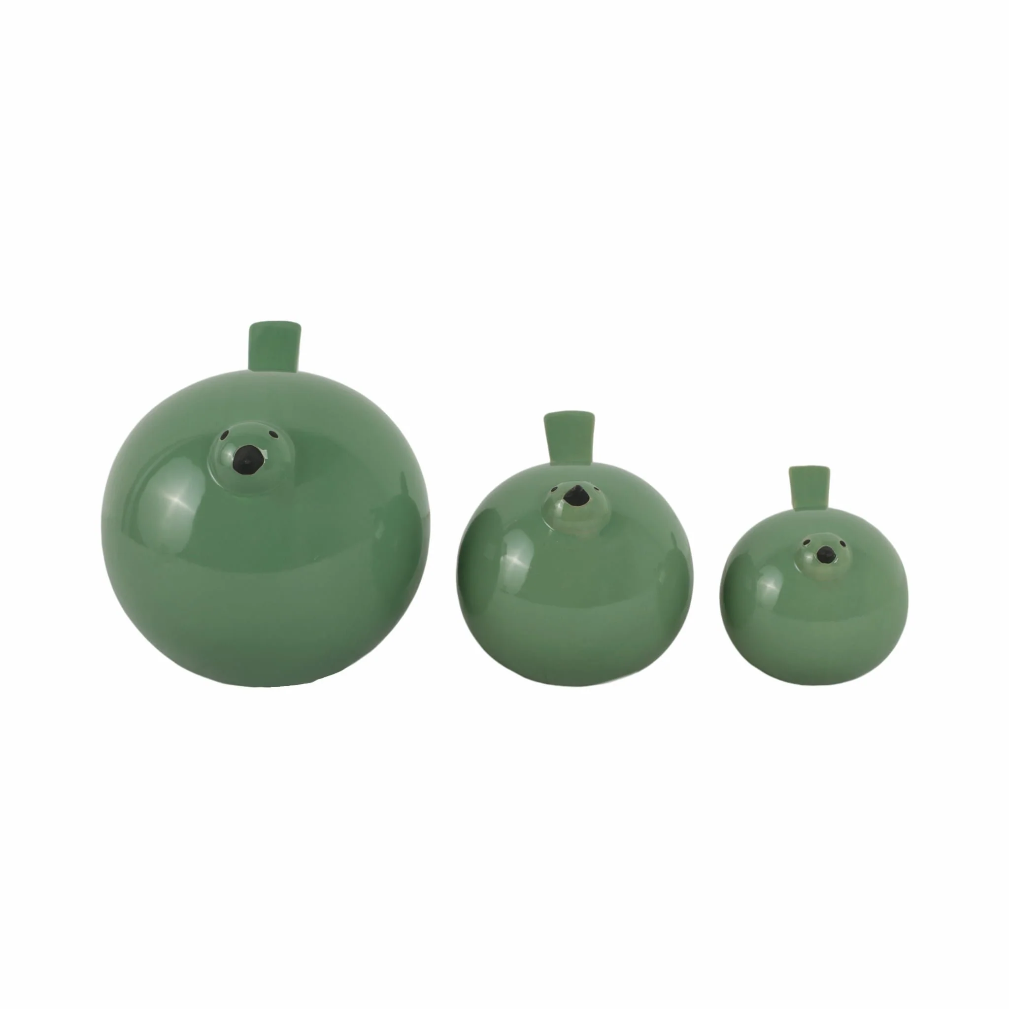 S/3 8" Birds, Dark Sage Green - Image 4
