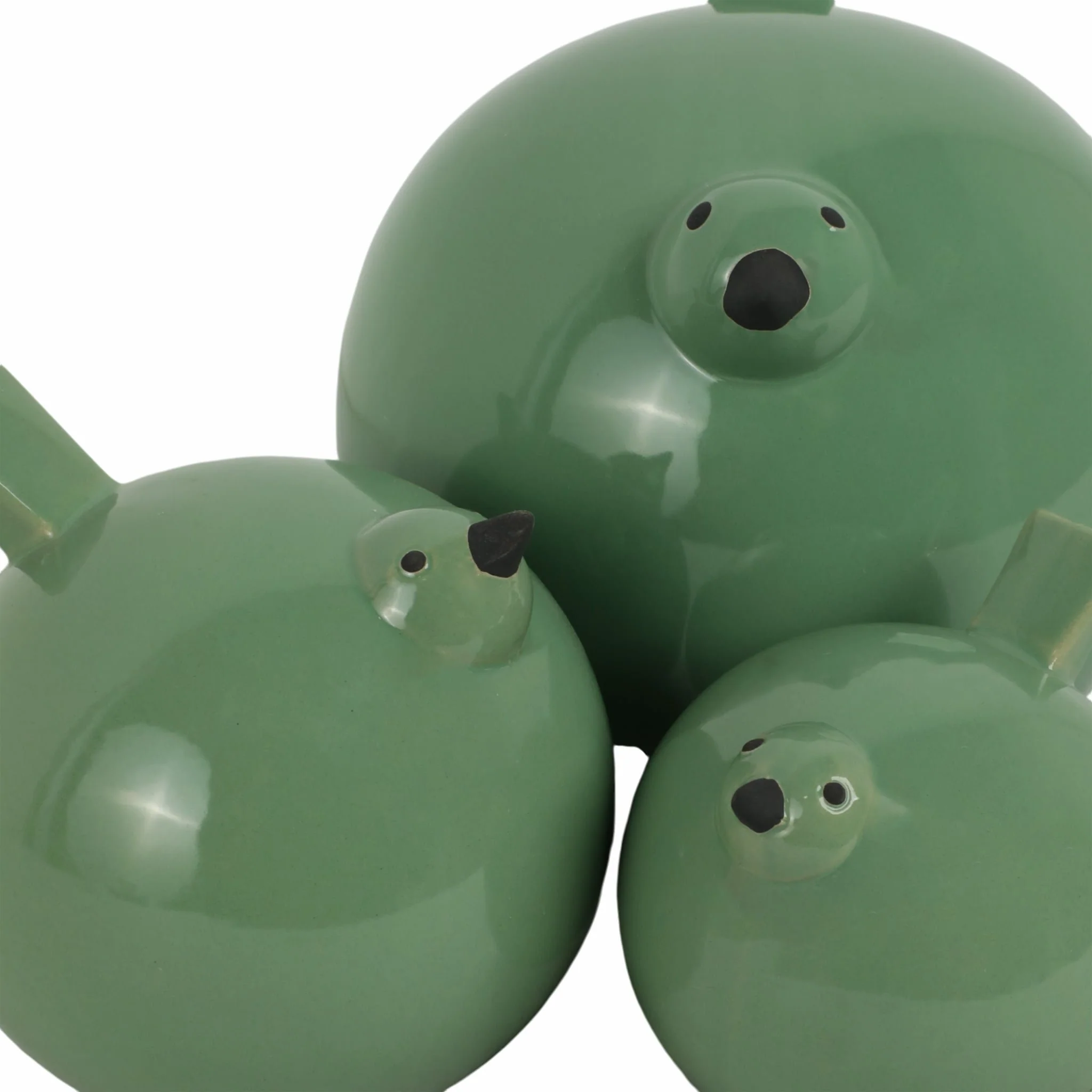 S/3 8" Birds, Dark Sage Green - Image 5