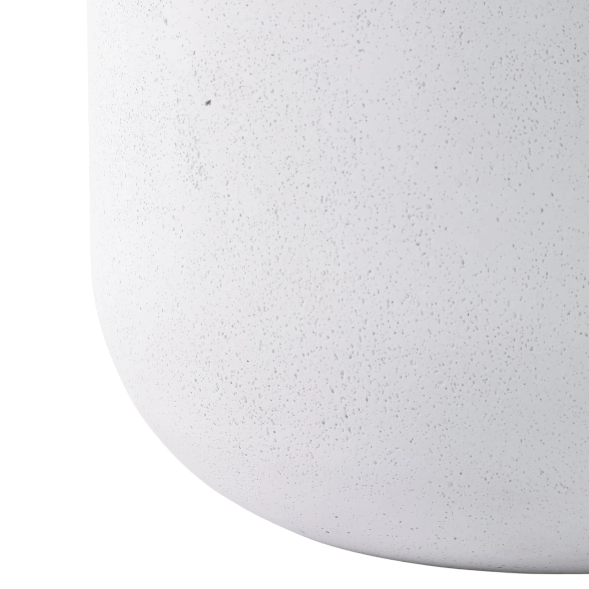 S/3 9/12/15" Rounded Cement Planters, White - Image 3