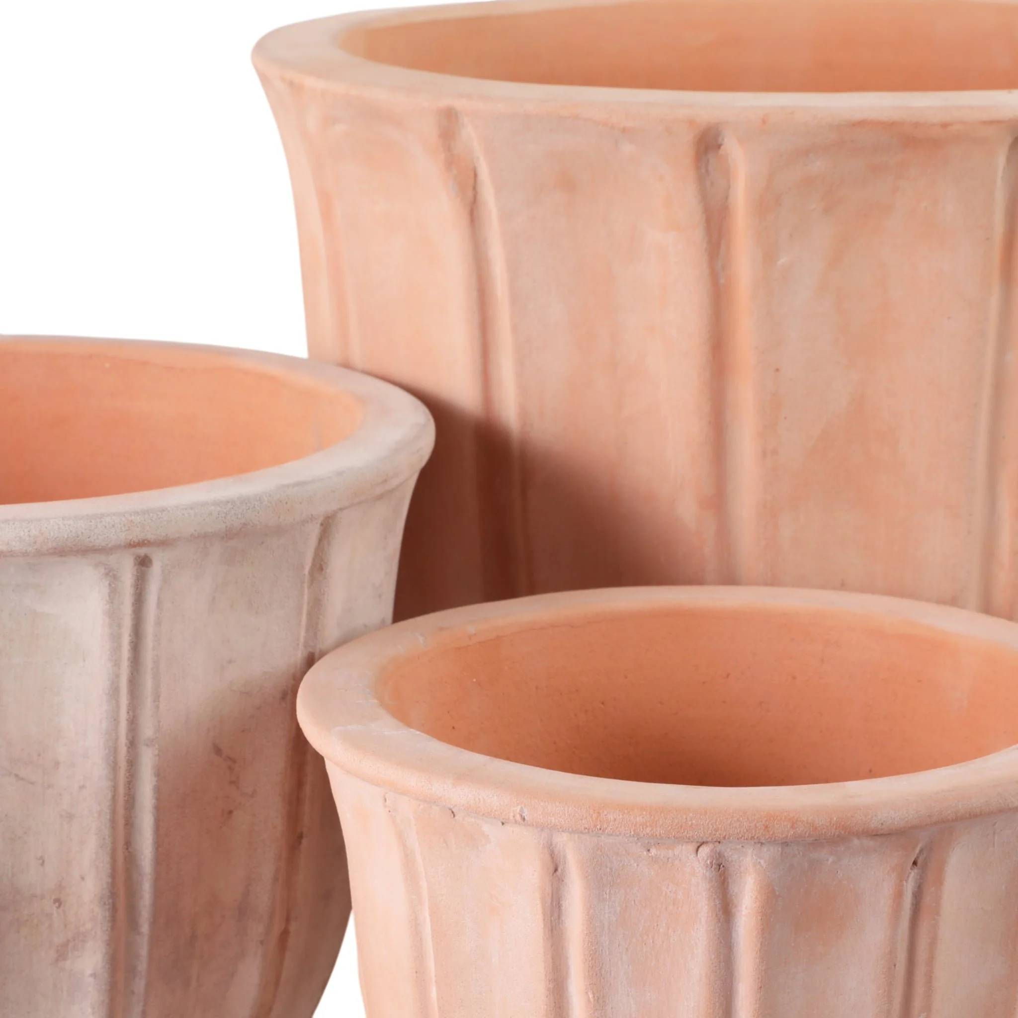 S/3 9/12/15" Terracotta Petal Planters, Natural - Image 6