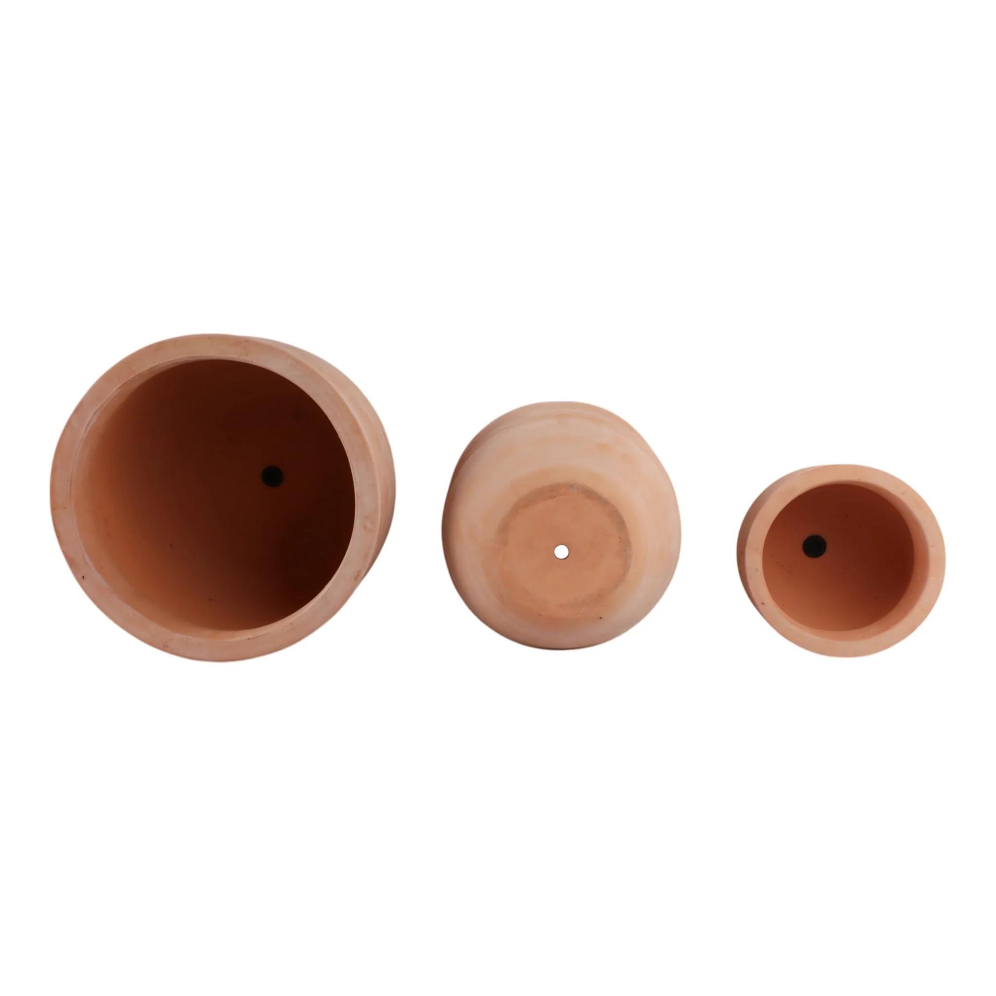 S/3 9/12/15" Terracotta Ribbed Pots, Natural - Image 6
