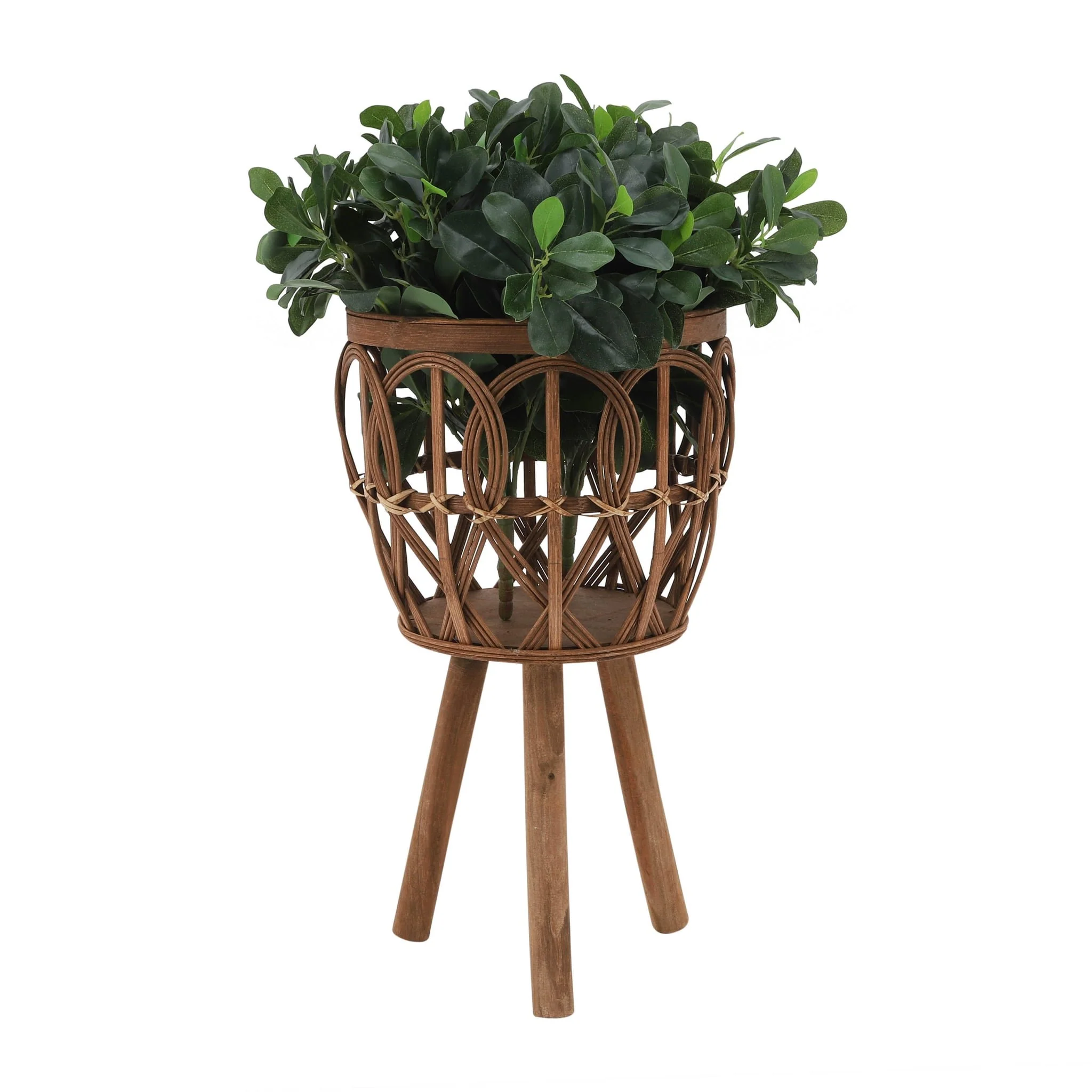 S/3 Bamboo Planters 11/13/15" Brown - Image 4