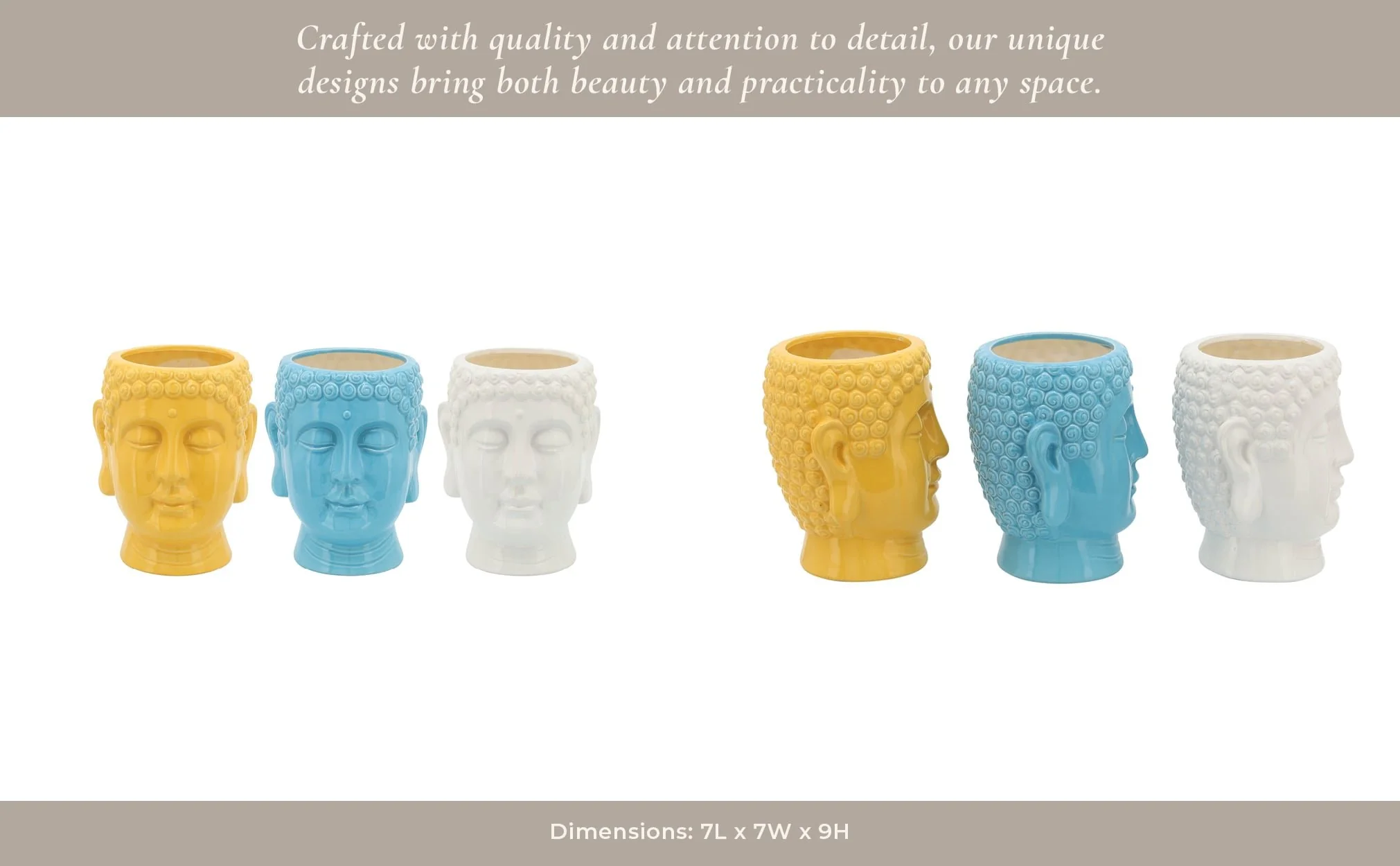 S/3 Buddha Citronella Candle, 8.5" Multi 40oz - Image 13