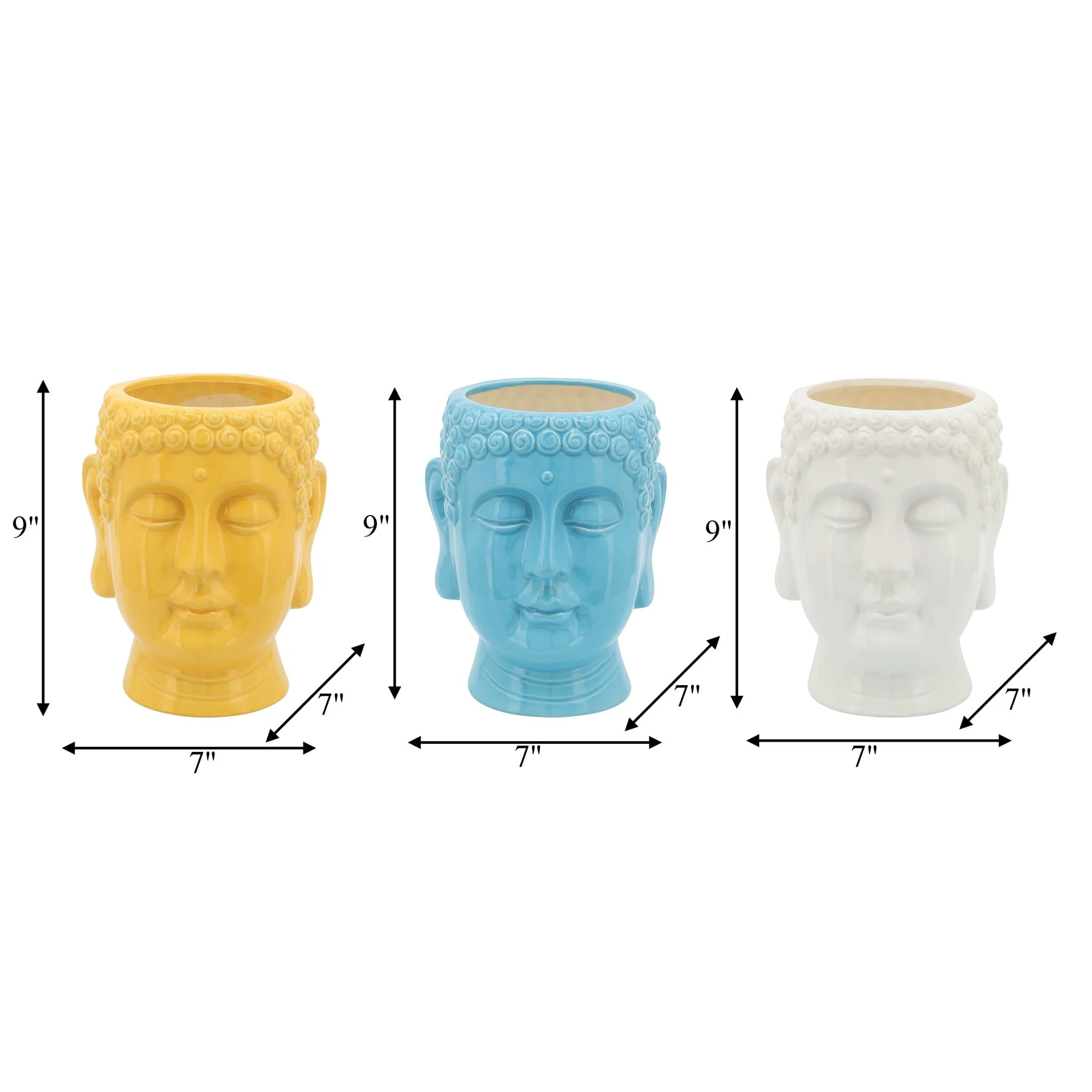 S/3 Buddha Citronella Candle, 8.5" Multi 40oz - Image 8