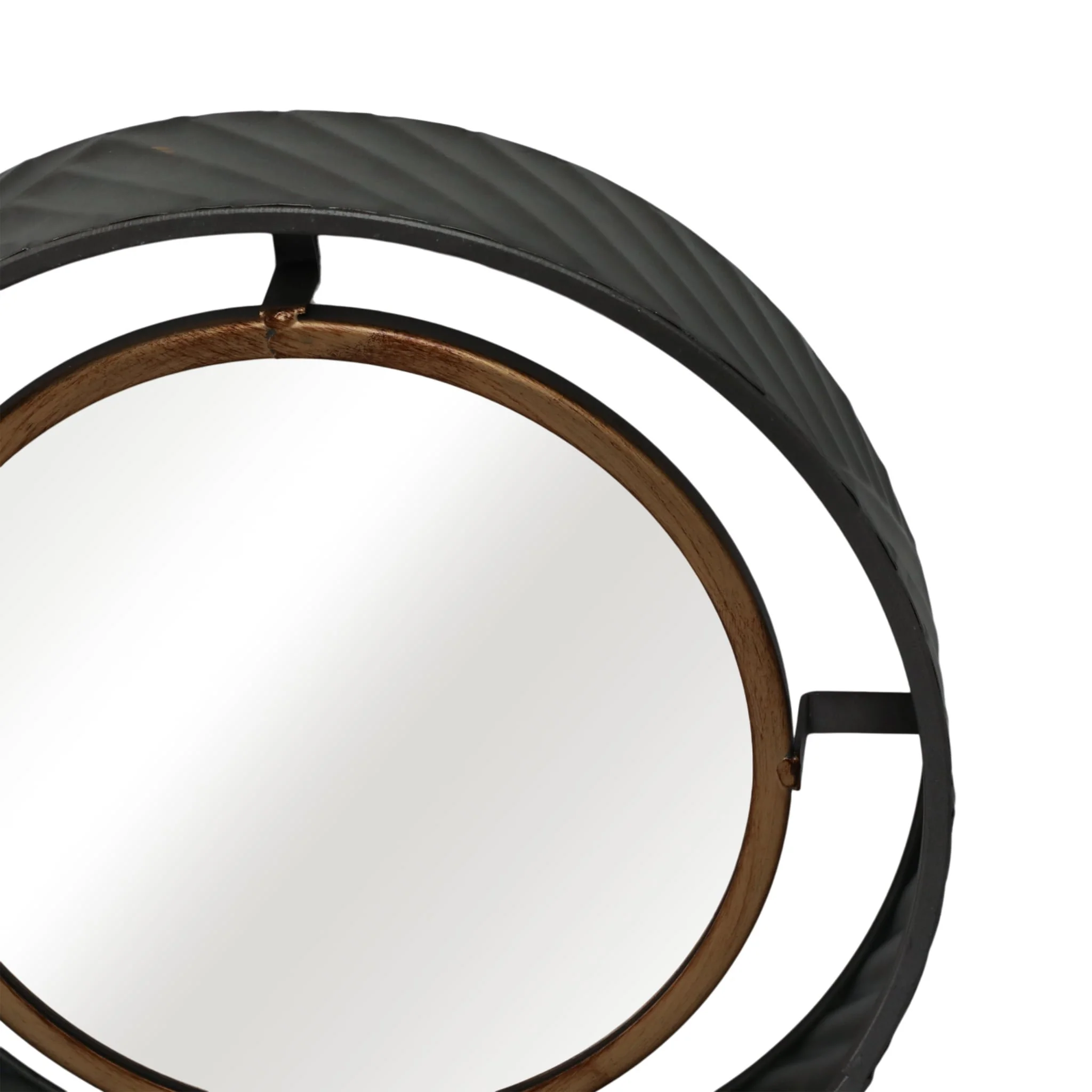 S/3 Decorative Metal Frame Wall Mirrors, Gold - Image 5