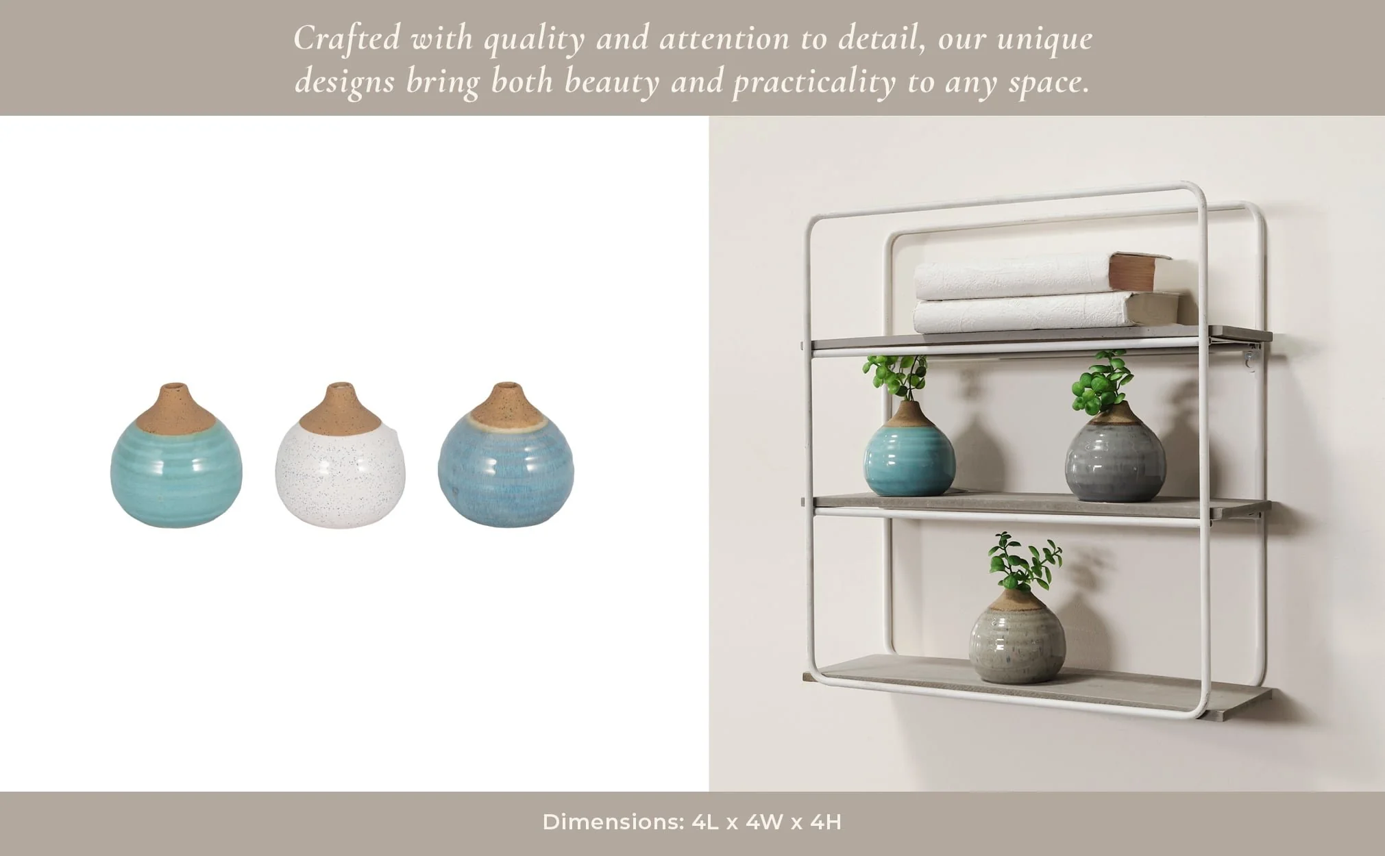 S/3 Glazed Bud Vases, Blue/turq/white - Image 11