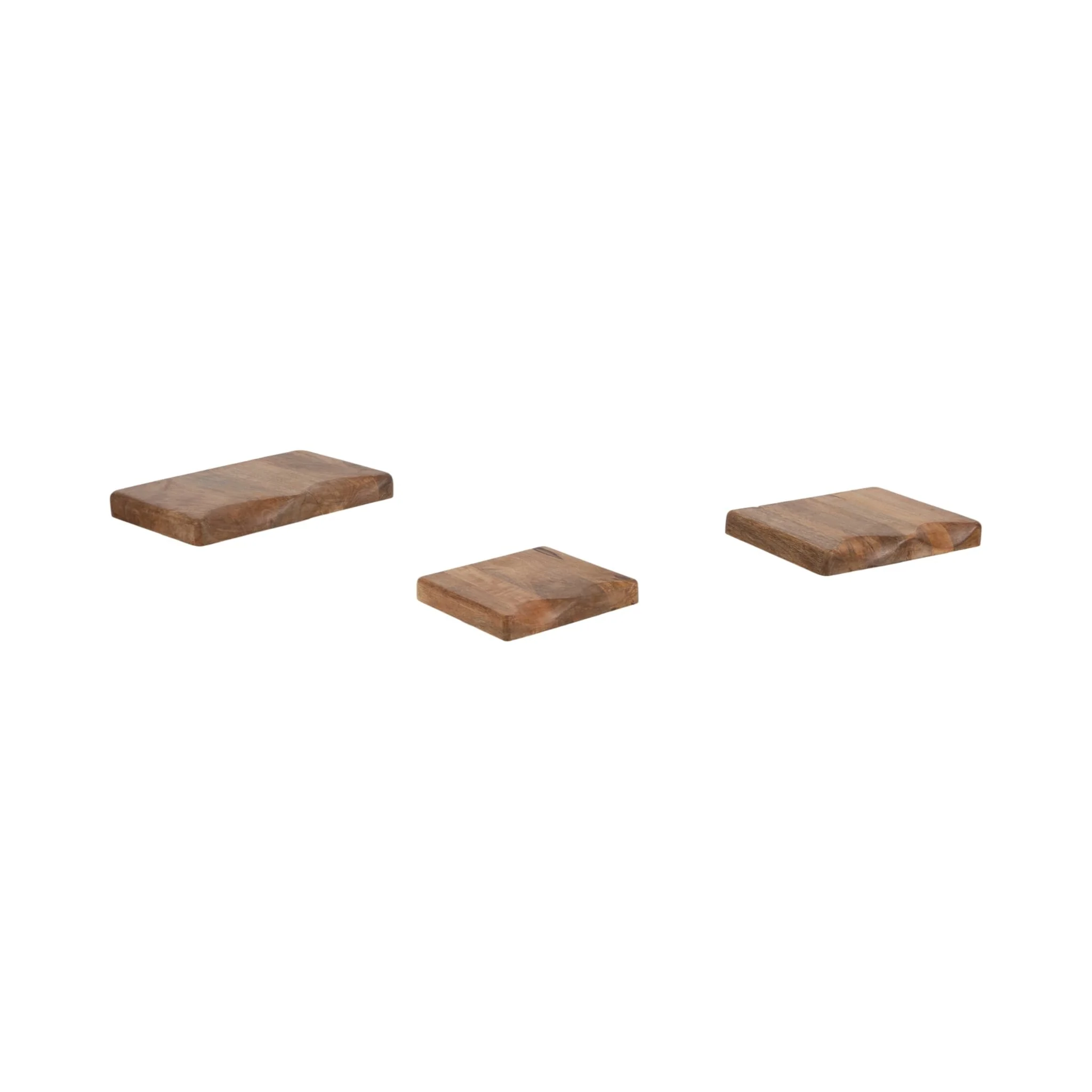 S/3 Mango Wood Shelves, Brown - Image 2