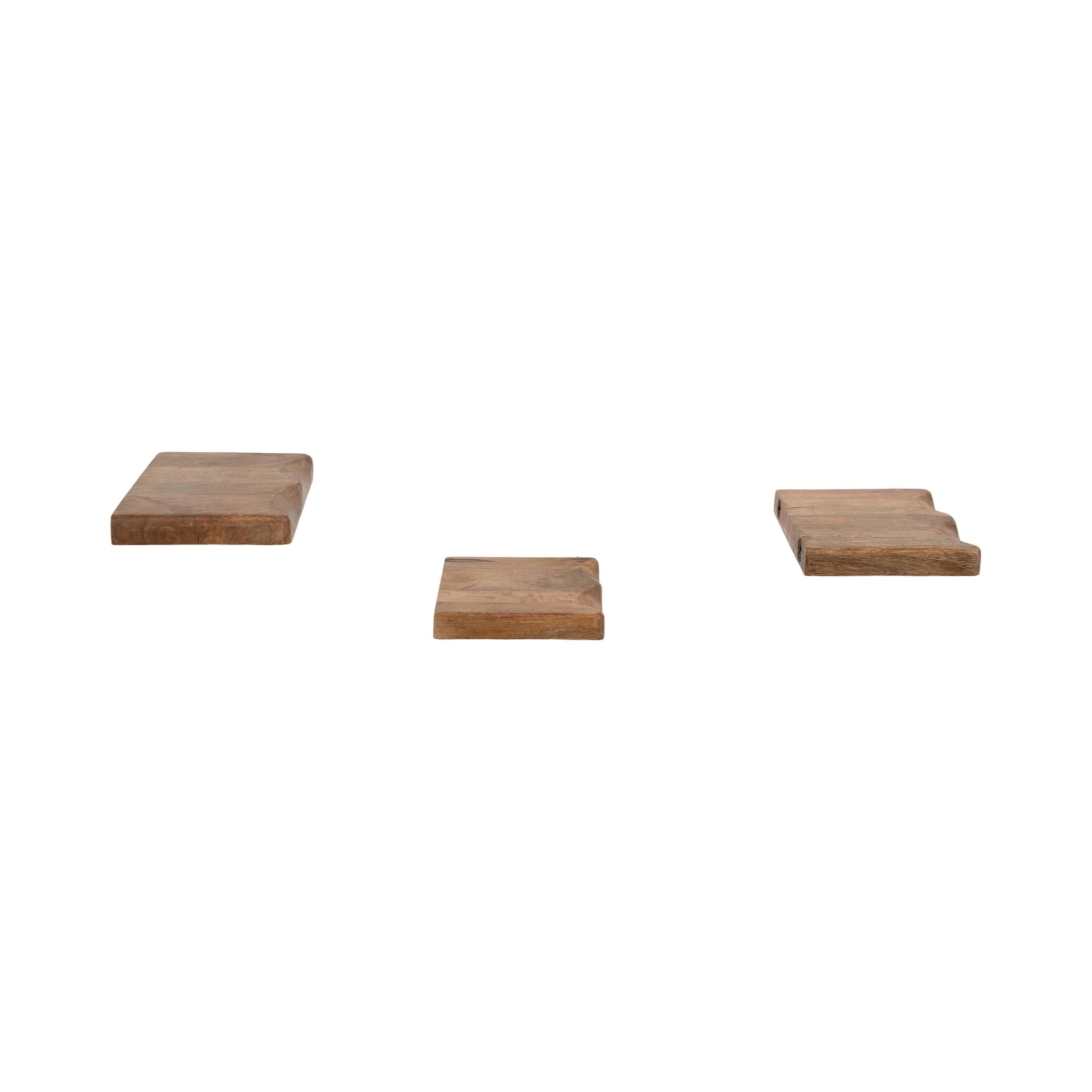 S/3 Mango Wood Shelves, Brown - Image 3